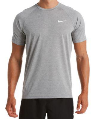 Men's Hydroguard Dri-FIT Stretch UPF 40+ Heather Rash Guard by NIKE Men's Hydroguard Dri-FIT Stretch UPF 40+ Heather Rash Guard by NIKE