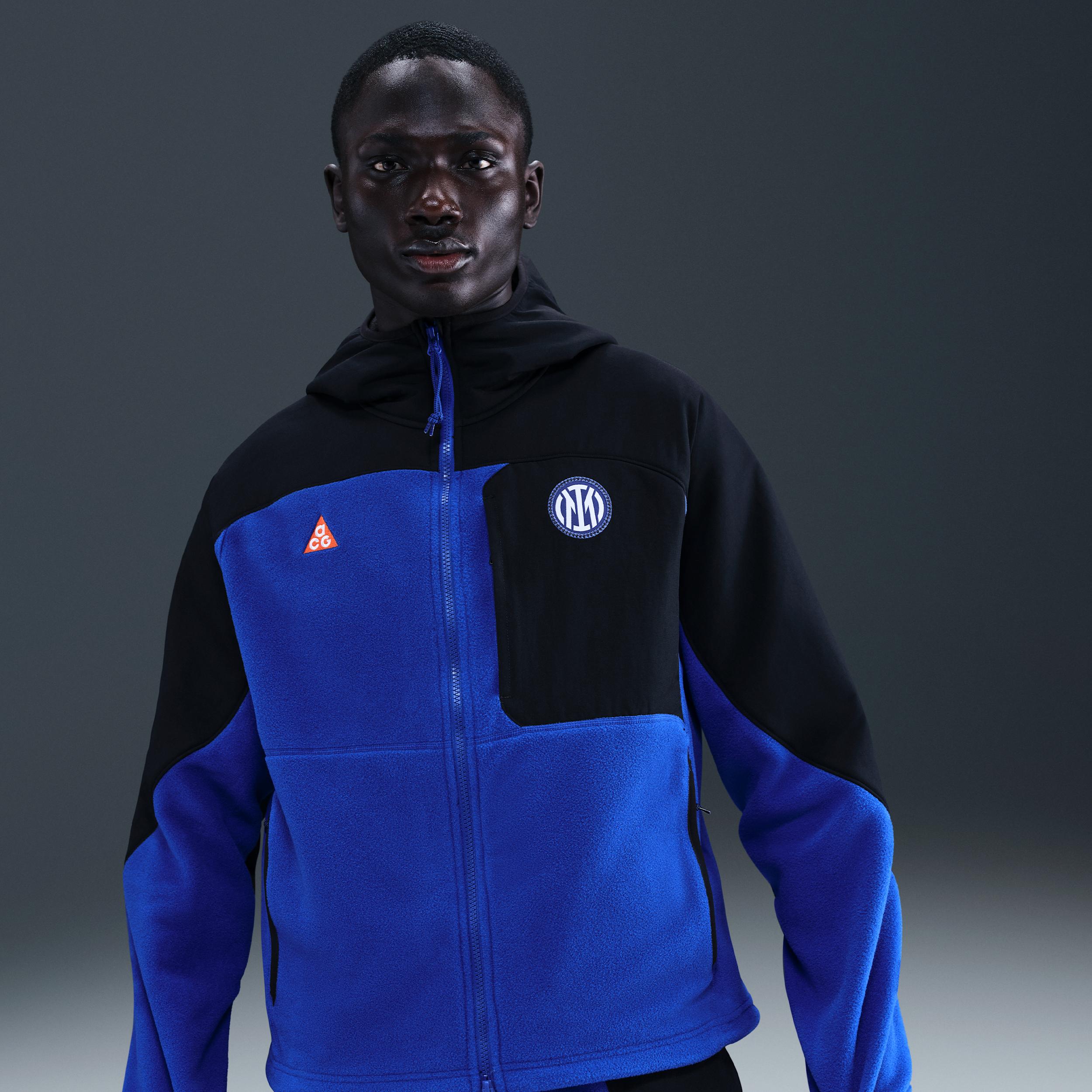 Men's Inter Milan "Wolf Tree" Plus SE Nike ACG Soccer Full-Zip Hoodie by NIKE