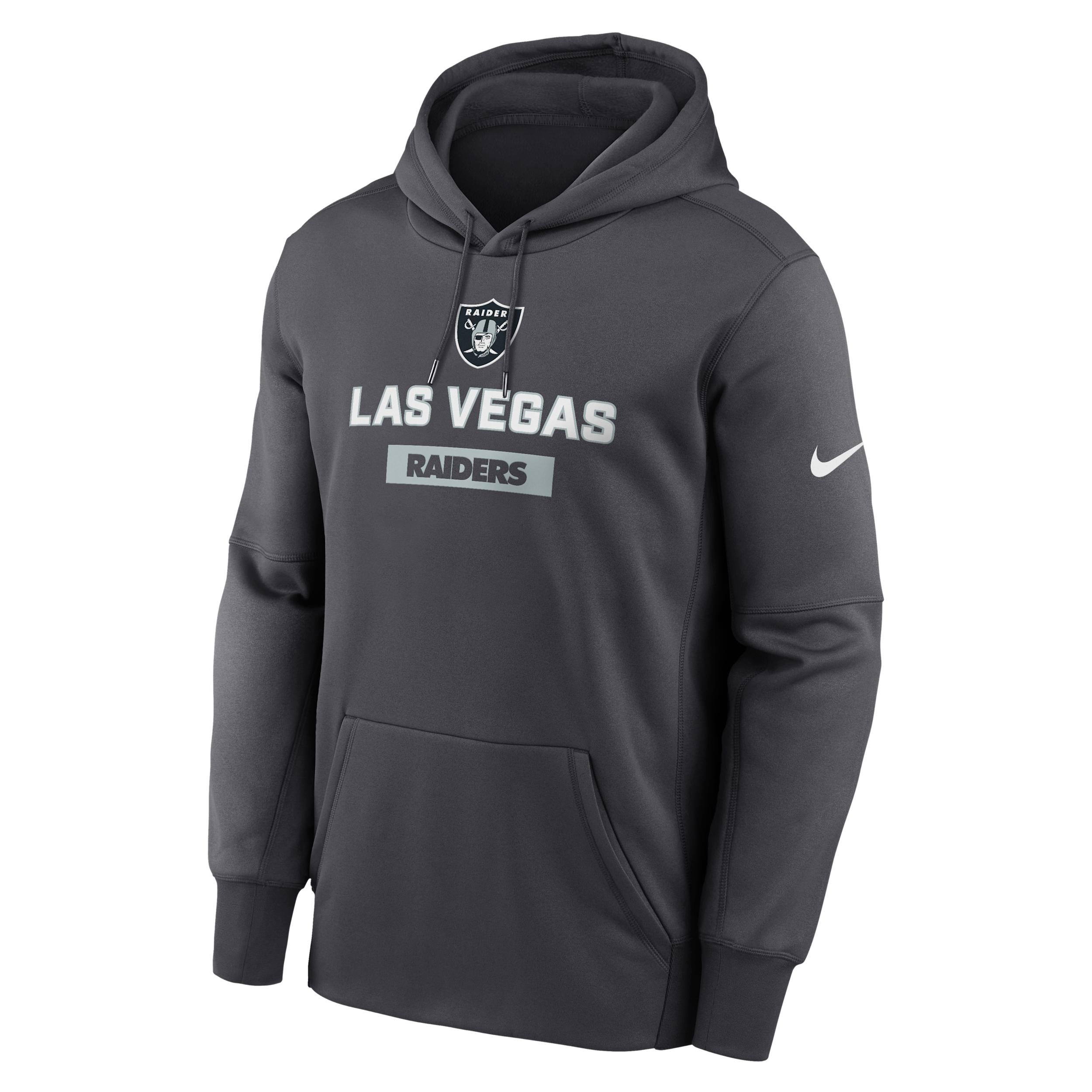 Men's Las Vegas Raiders Toss Sweep Menâs Nike Therma NFL Pullover Hoodie by NIKE