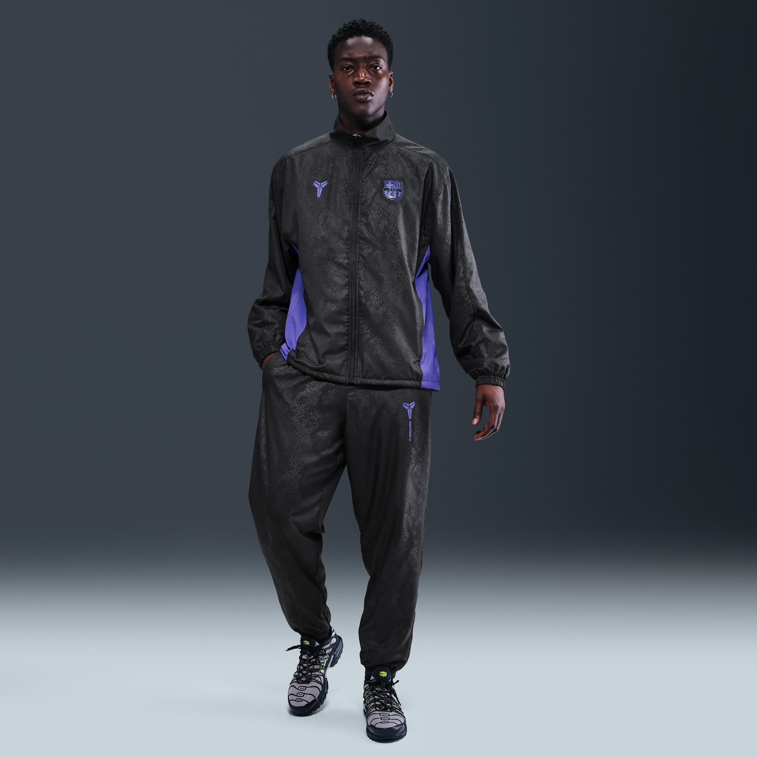 Men's Nike FC Barcelona Away Kobe Soccer Graphic Track Pants by NIKE