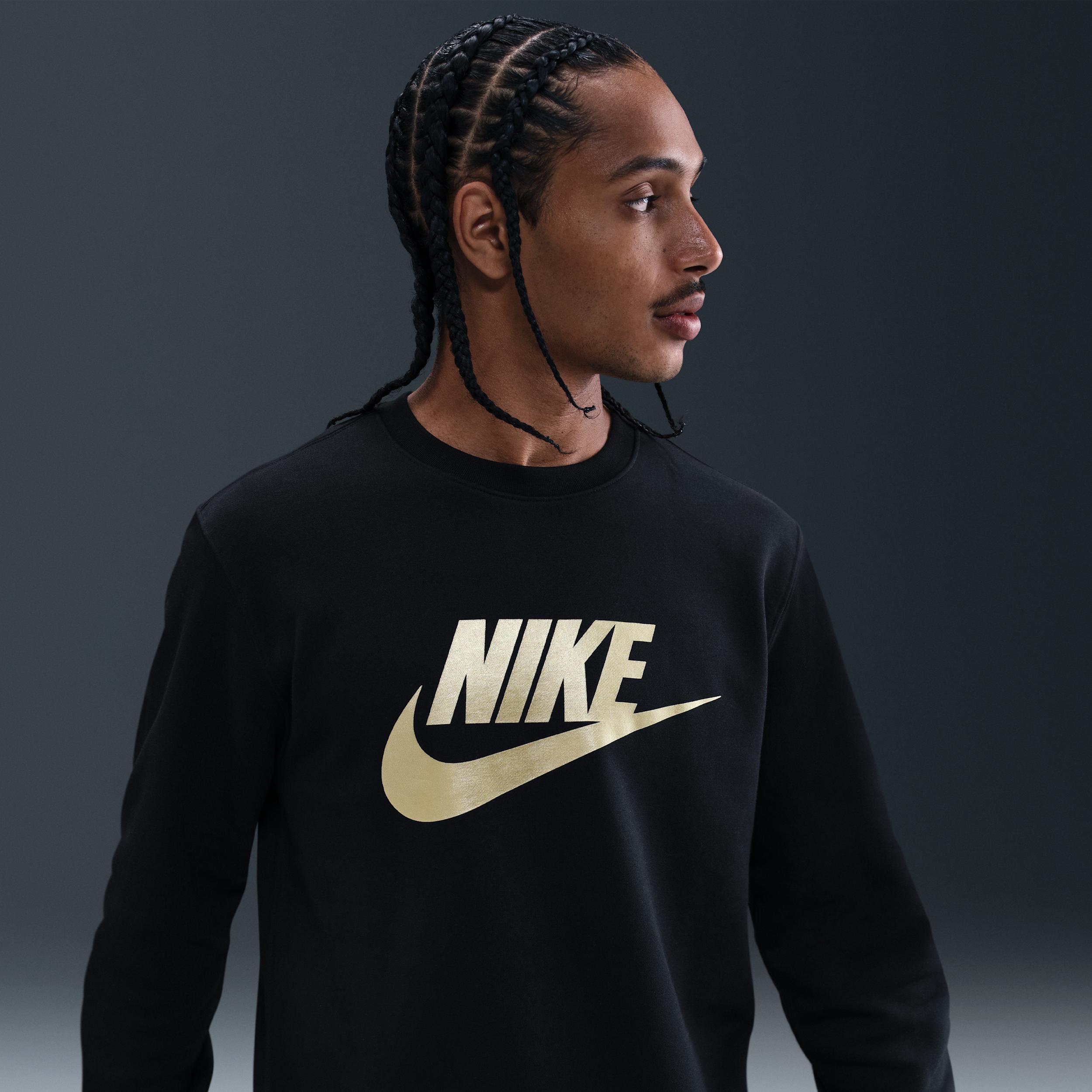 Men's Nike Sportswear Club Graphic Fleece Crew by NIKE Men's Nike Sportswear Club Graphic Fleece Crew by NIKE