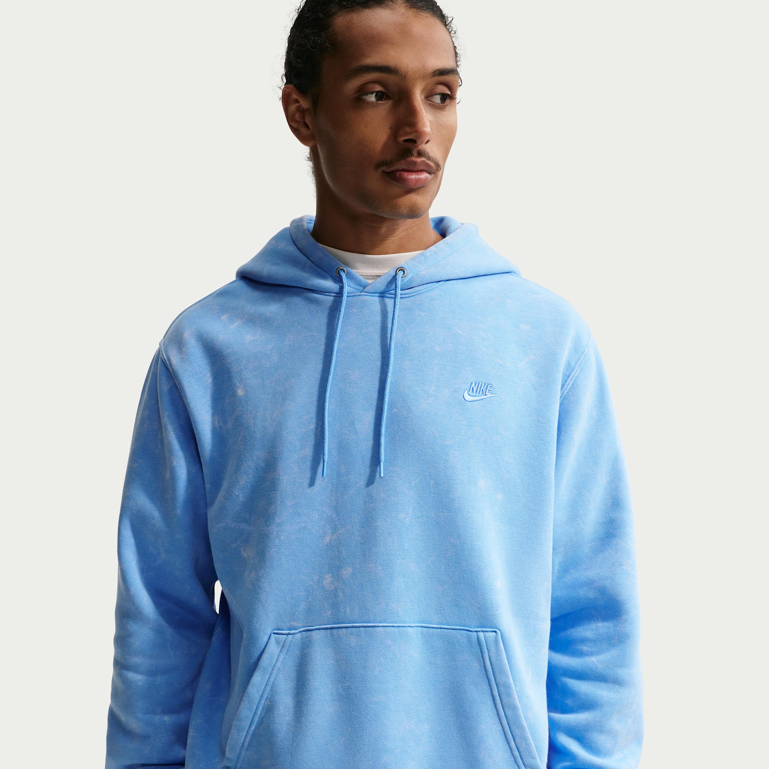 Men's Nike Sportswear Club Washed Fleece Hoodie by NIKE