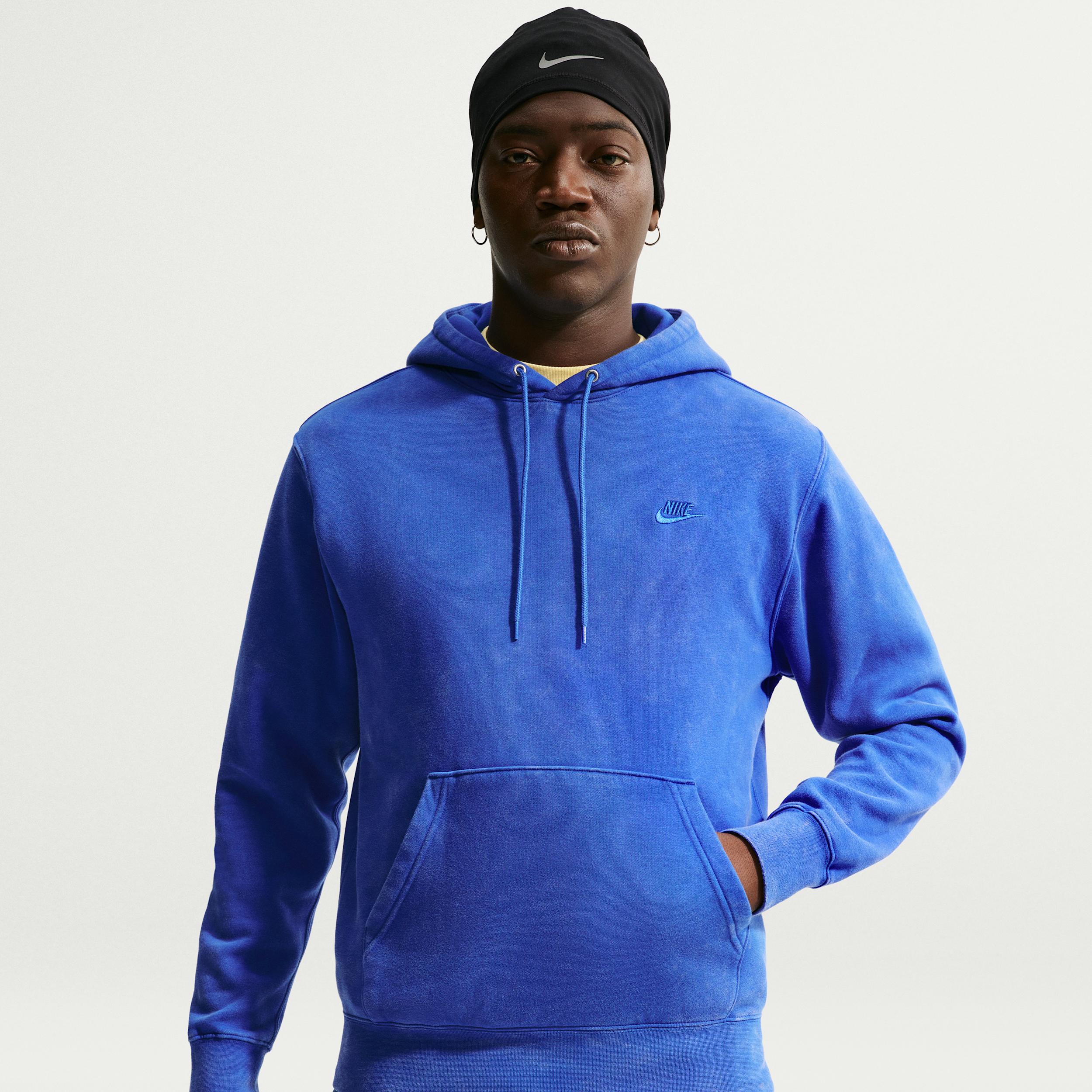 Men's Nike Sportswear Club Washed Fleece Hoodie by NIKE