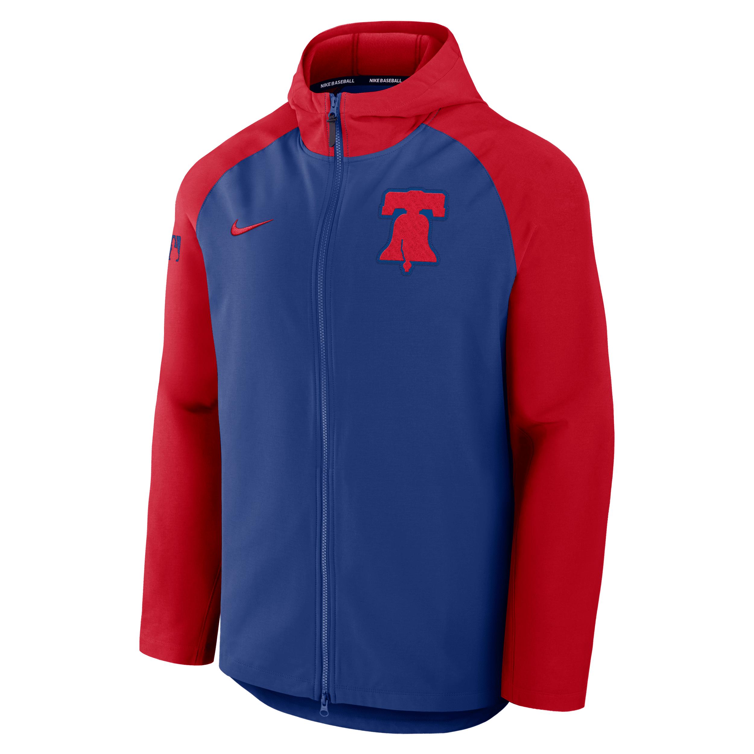 Men's Philadelphia Phillies Authentic Collection Menâs Nike Therma MLB Full-Zip Jacket by NIKE