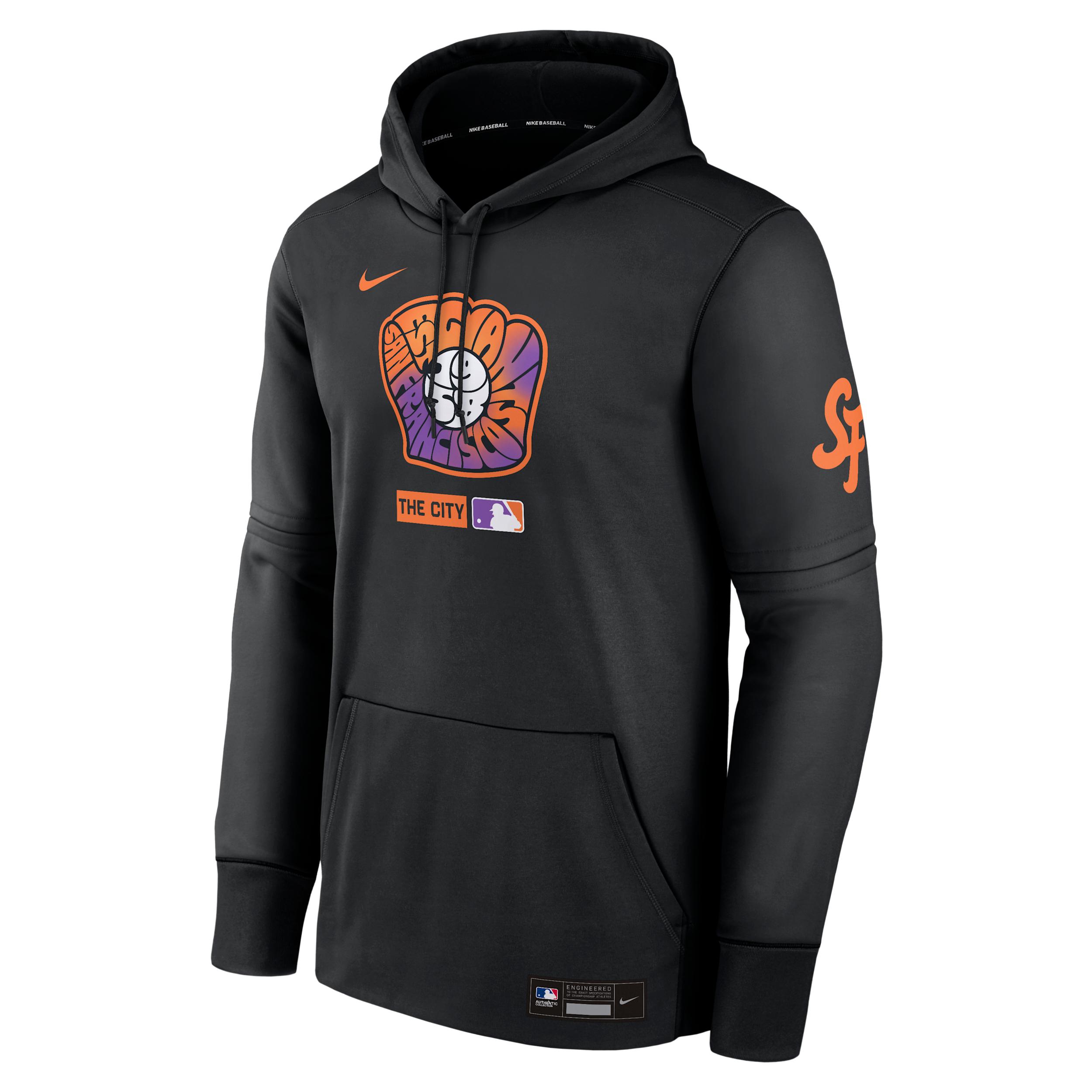 Men's San Francisco Giants Authentic Collection City Connect Nike Therma MLB Pullover Hoodie by NIKE