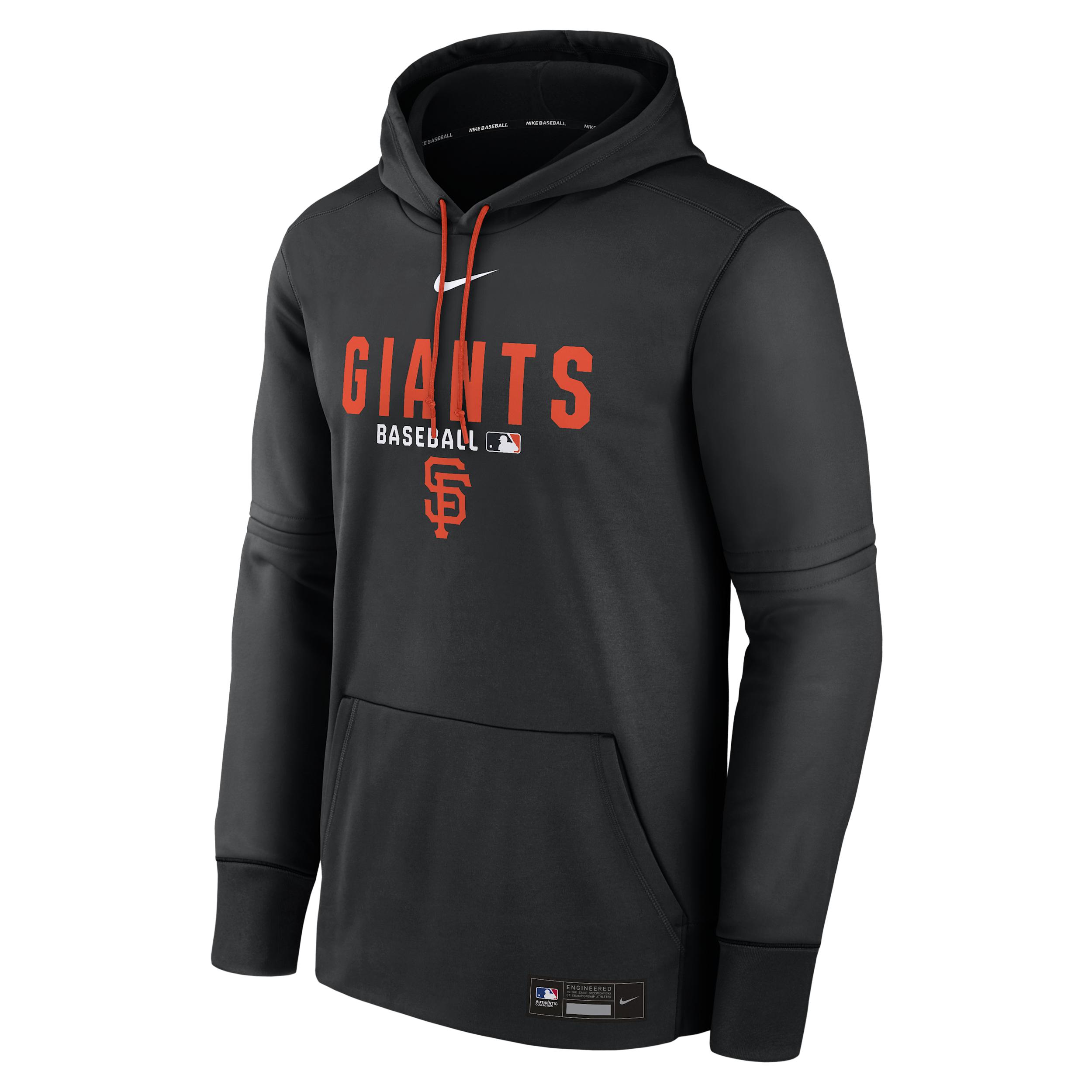 Men's San Francisco Giants Authentic Collection Nike Therma MLB Pullover Hoodie by NIKE