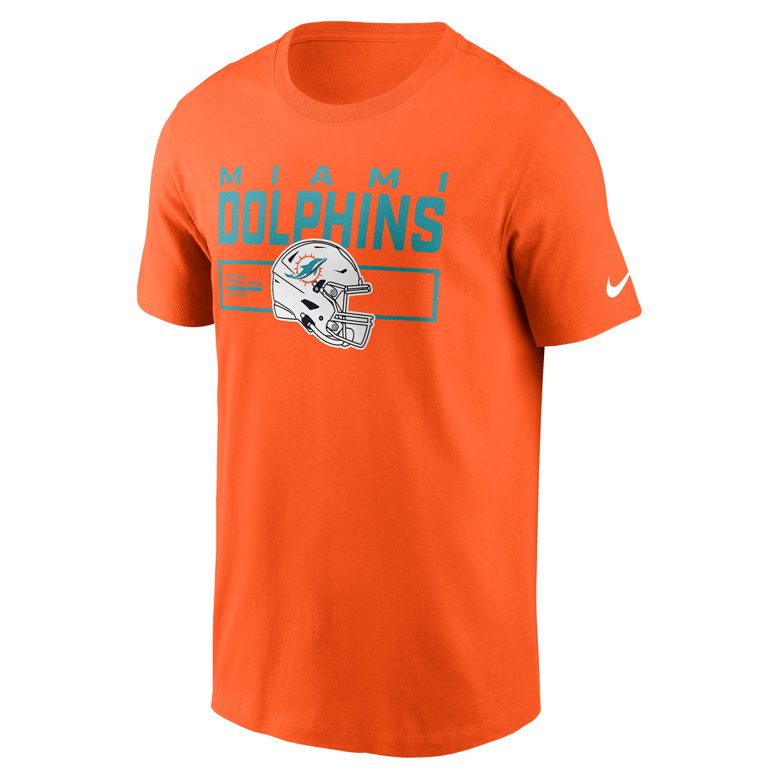 Miami Dolphins Helmet Essential Nike Men's NFL T-Shirt by NIKE