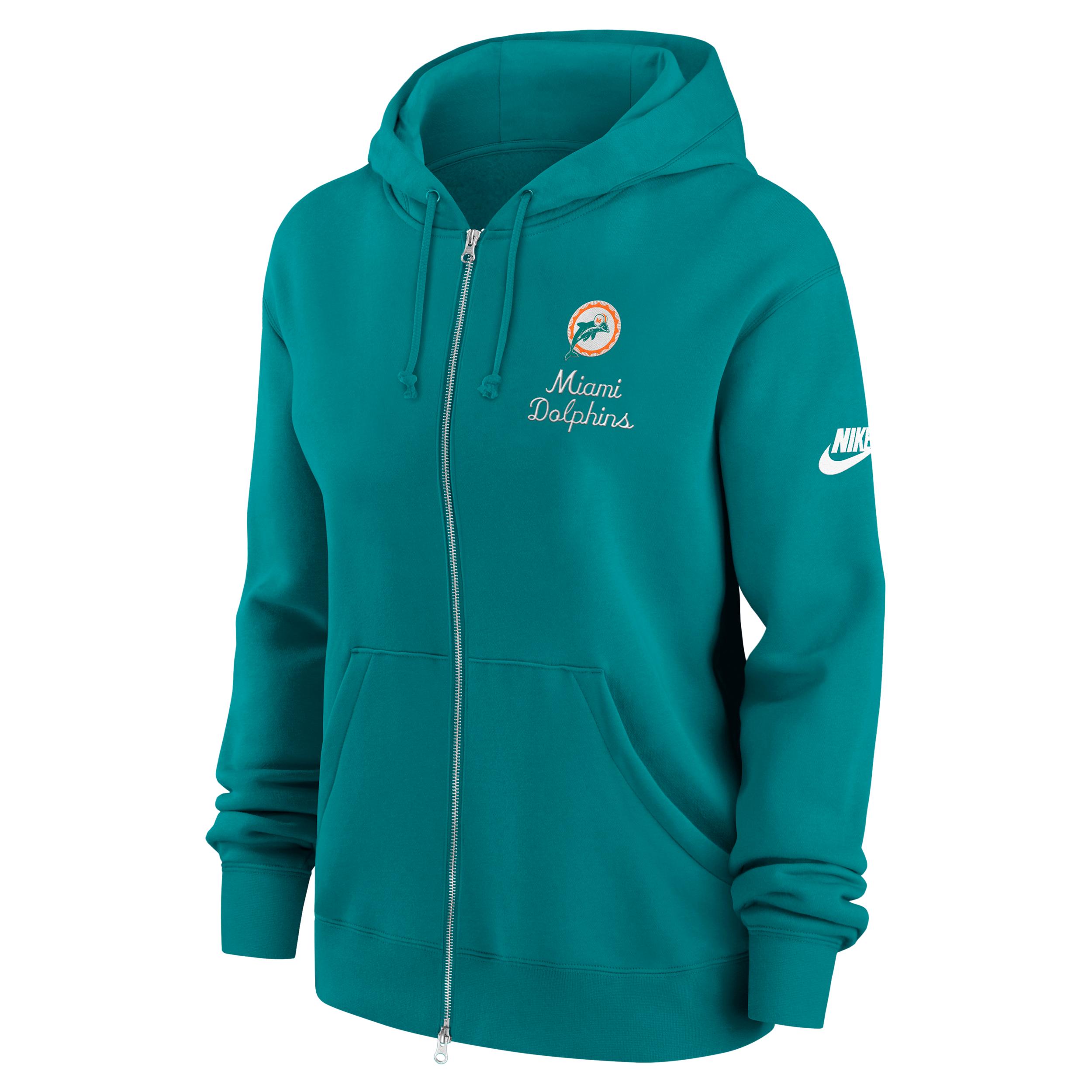 Miami Dolphins Phoenix Rewind Nike Women's NFL Full-Zip Hoodie by NIKE