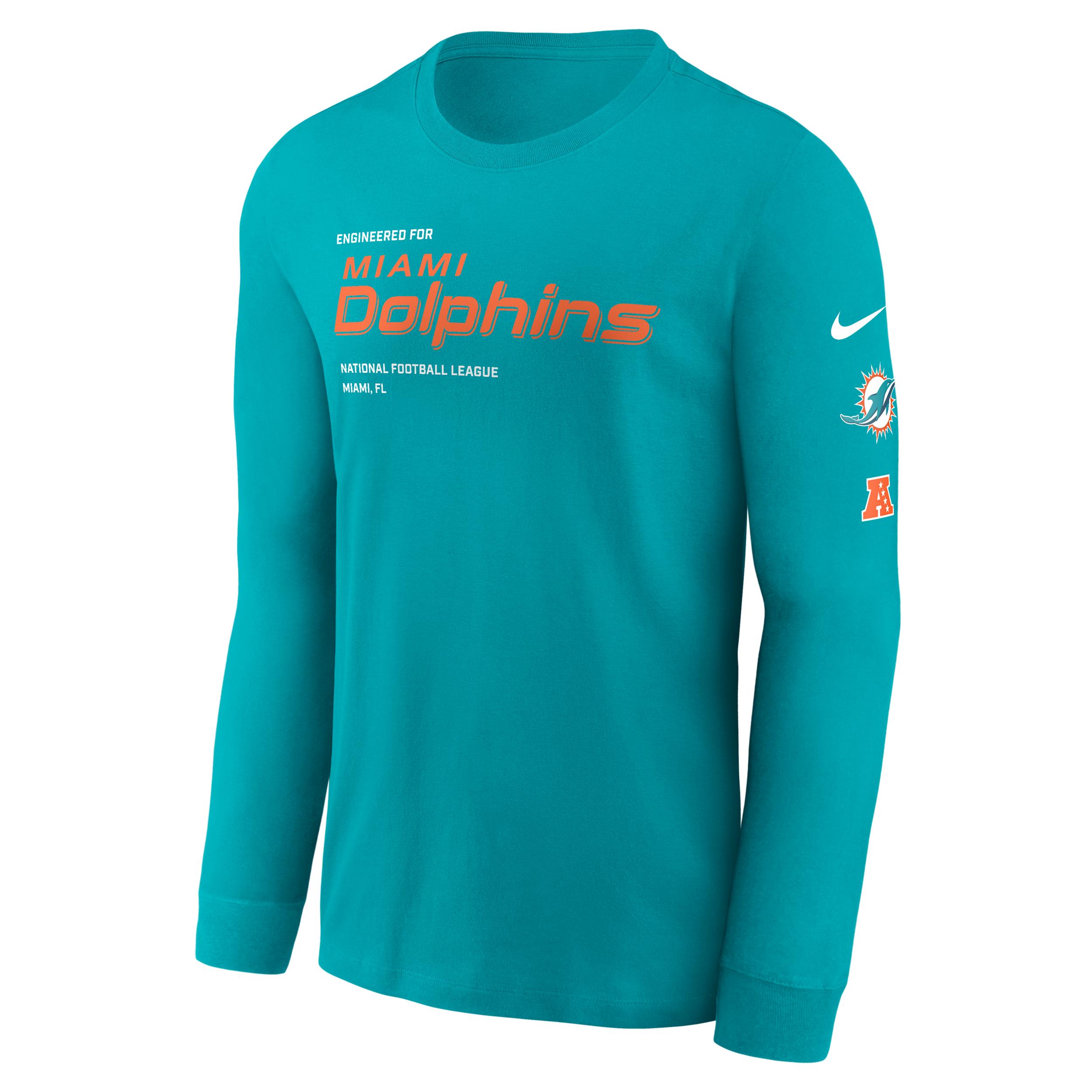 Miami Dolphins Play To Win Essential Nike Men's NFL Long-Sleeve T-Shirt by NIKE