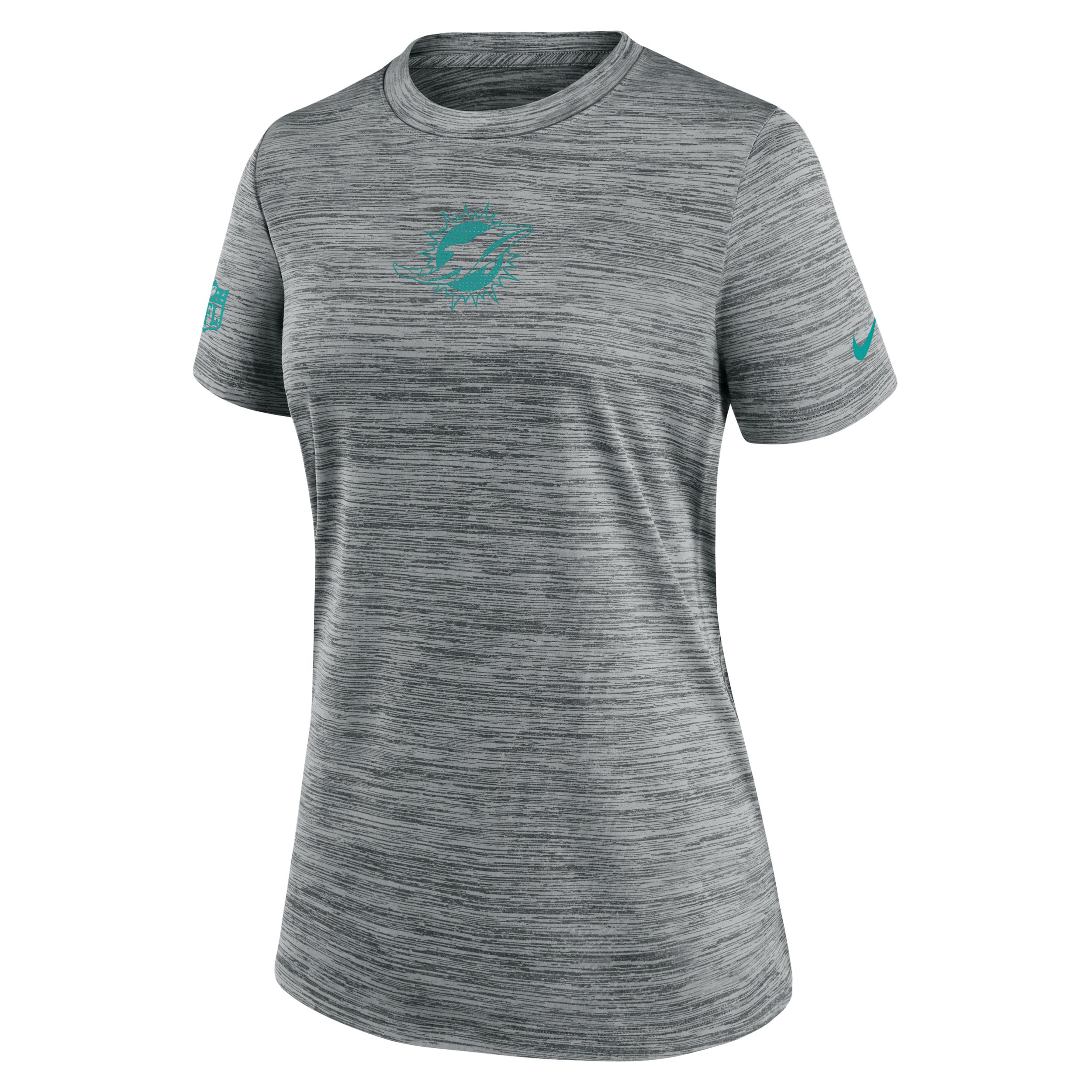 Miami Dolphins Sideline Team Issue Velocity Nike Women's Dri-FIT NFL T-Shirt by NIKE