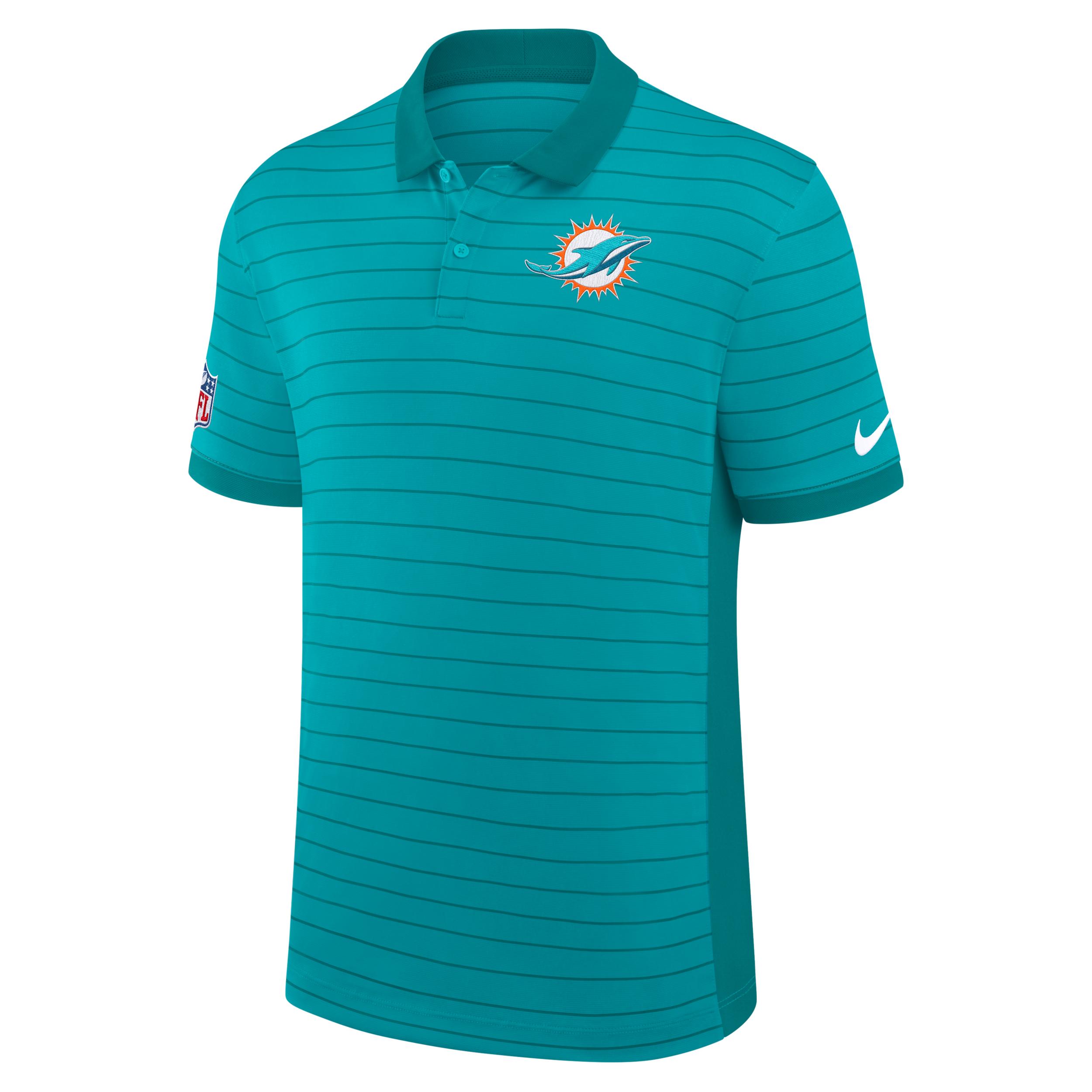 Miami Dolphins Sideline Victory Stripe Nike Men's Dri-FIT NFL Polo by NIKE