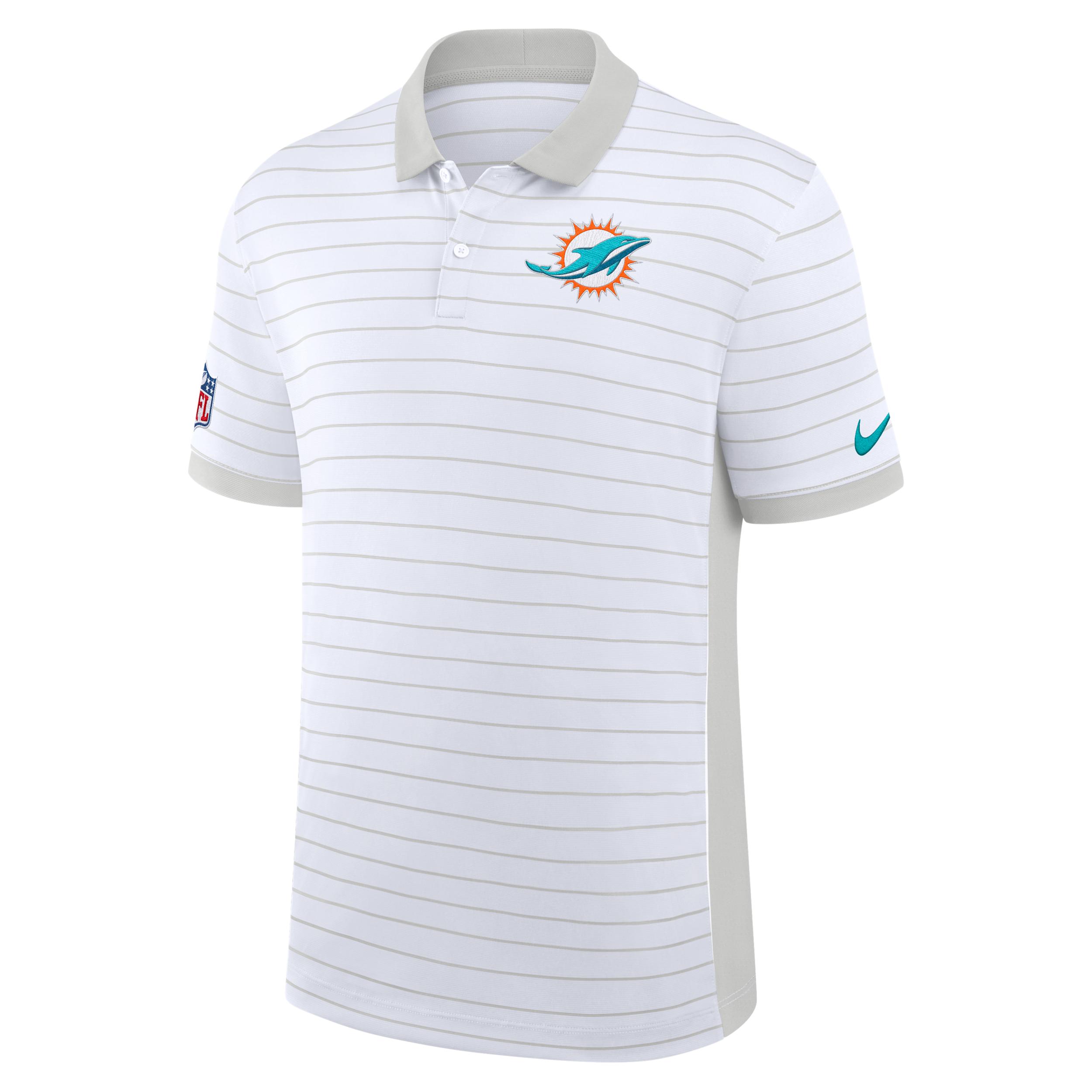 Miami Dolphins Sideline Victory Stripe Nike Men's Dri-FIT NFL Polo by NIKE
