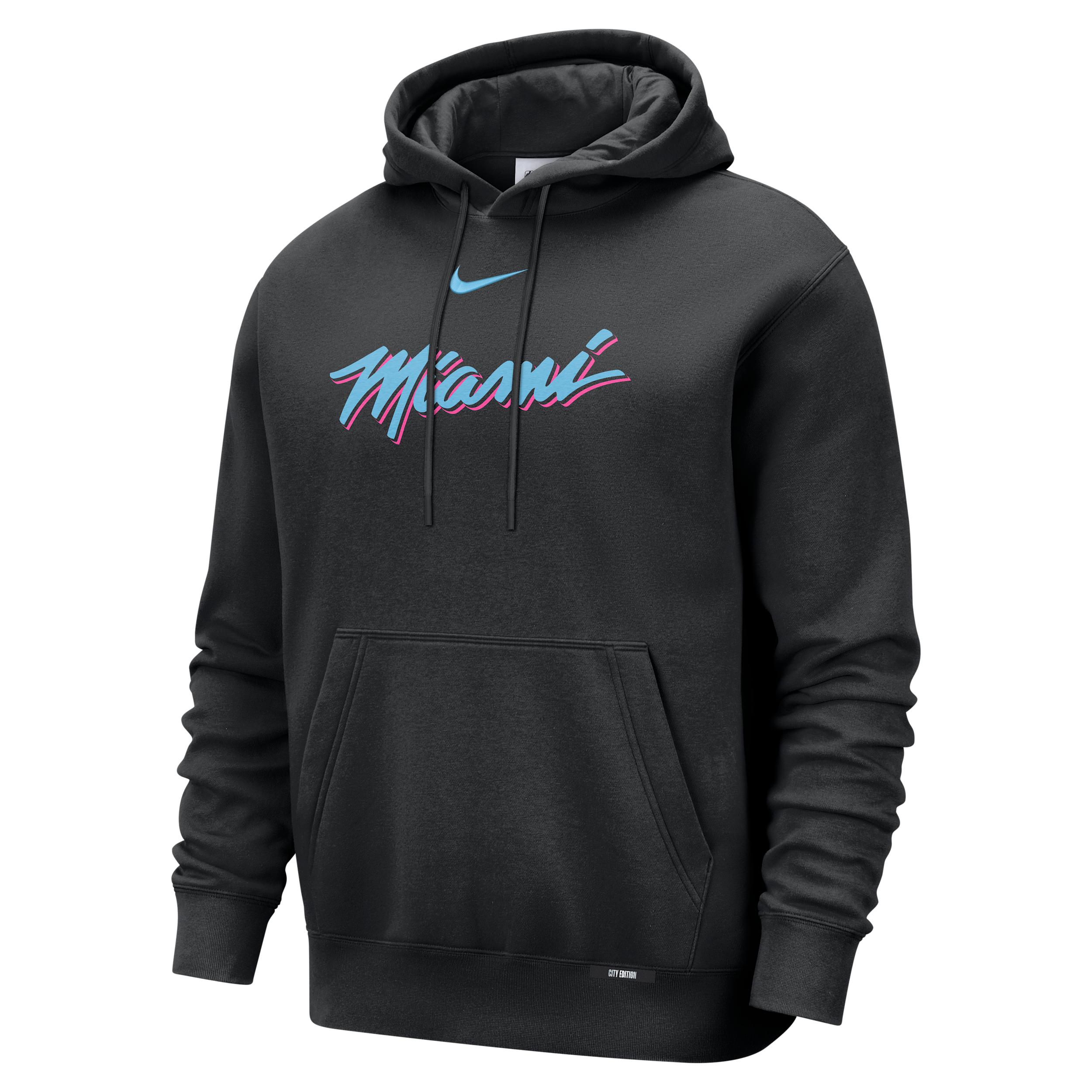 Miami Heat City Edition Nike Men's Basketball Club Pull-Over Hoodie by NIKE