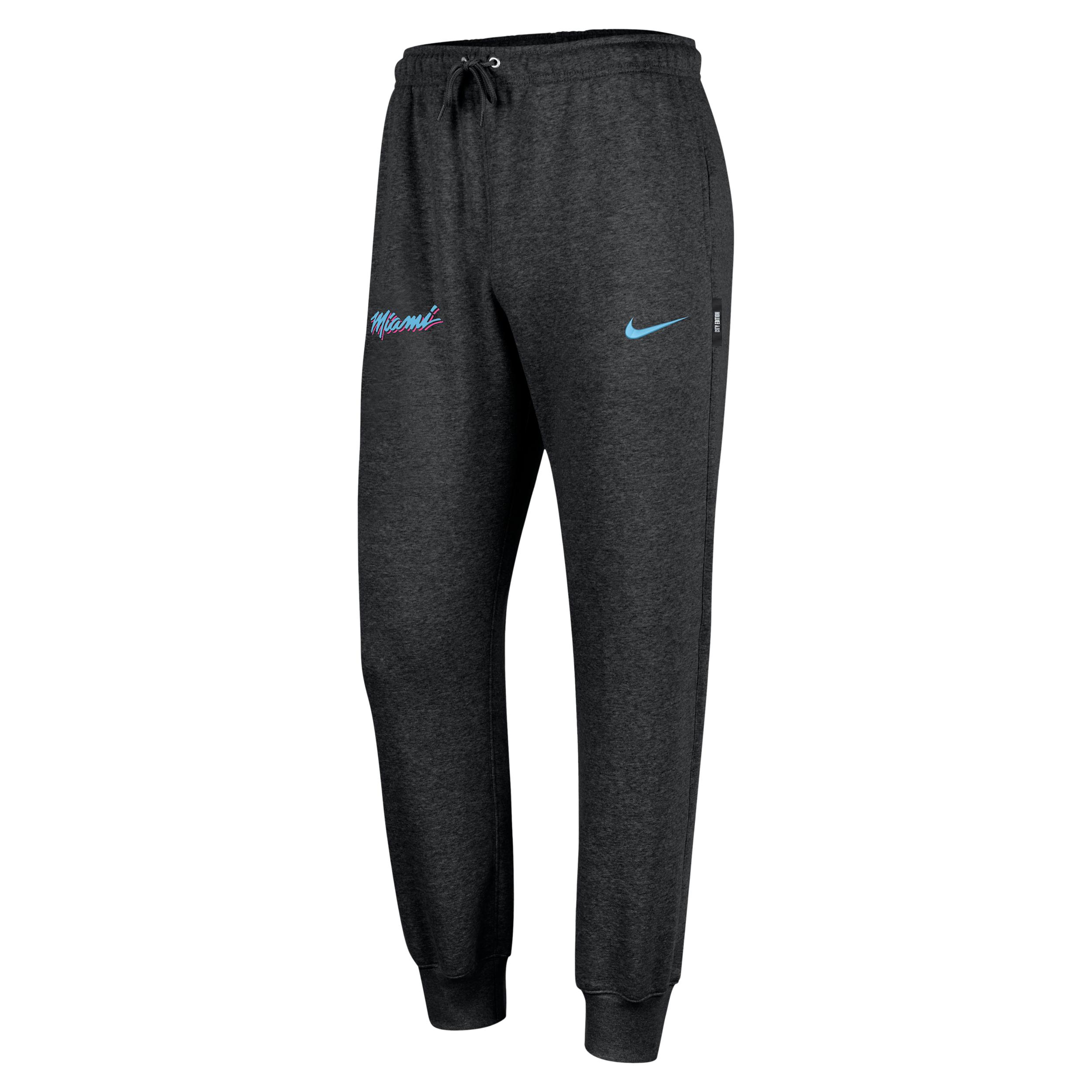 Miami Heat City Edition Nike Men's NBA Club Fleece Jogger Pantsin Black | HQ5483-010 by NIKE