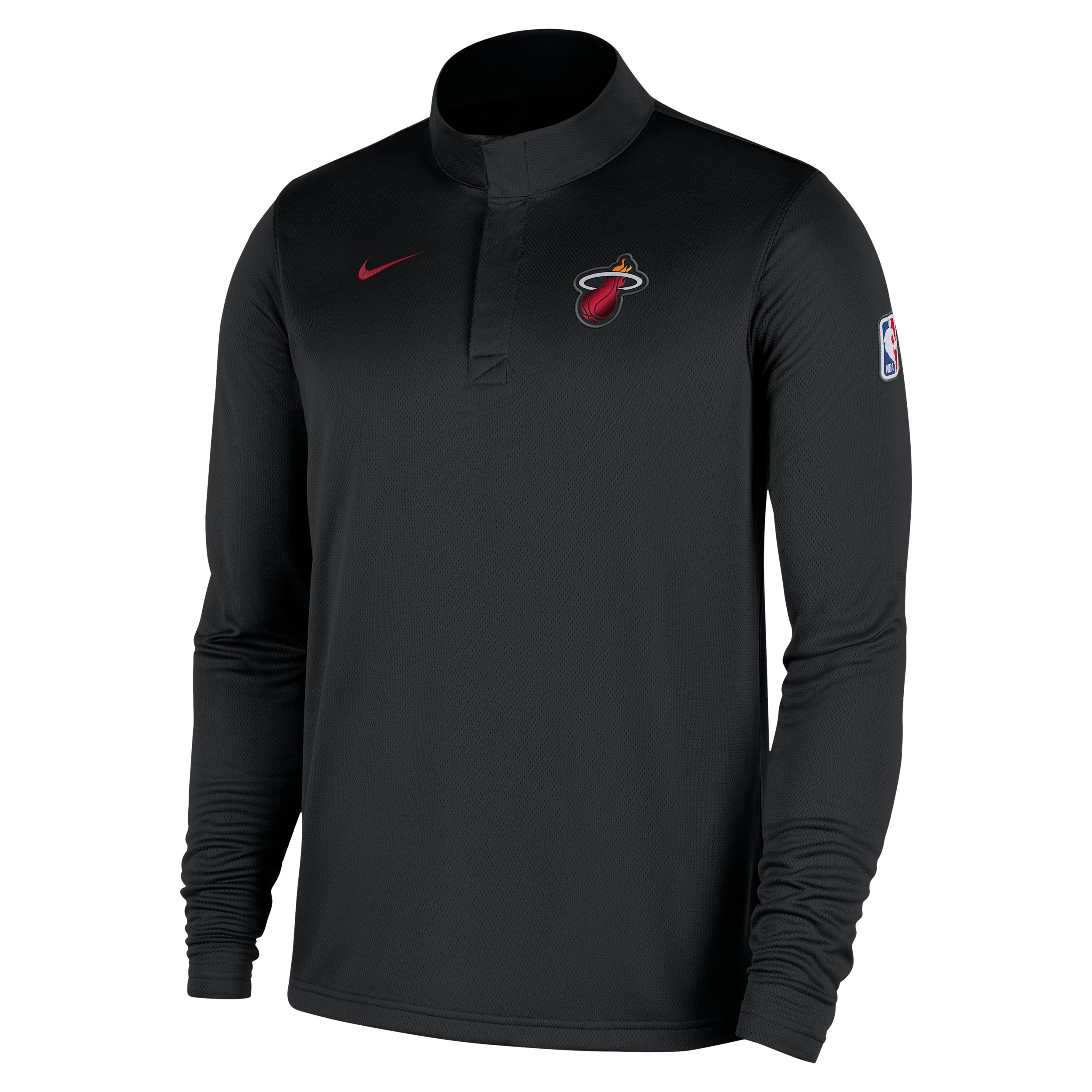 Miami Heat Nike Men's Dri-FIT NBA 1/4-Zip Long-Sleeve Top by NIKE