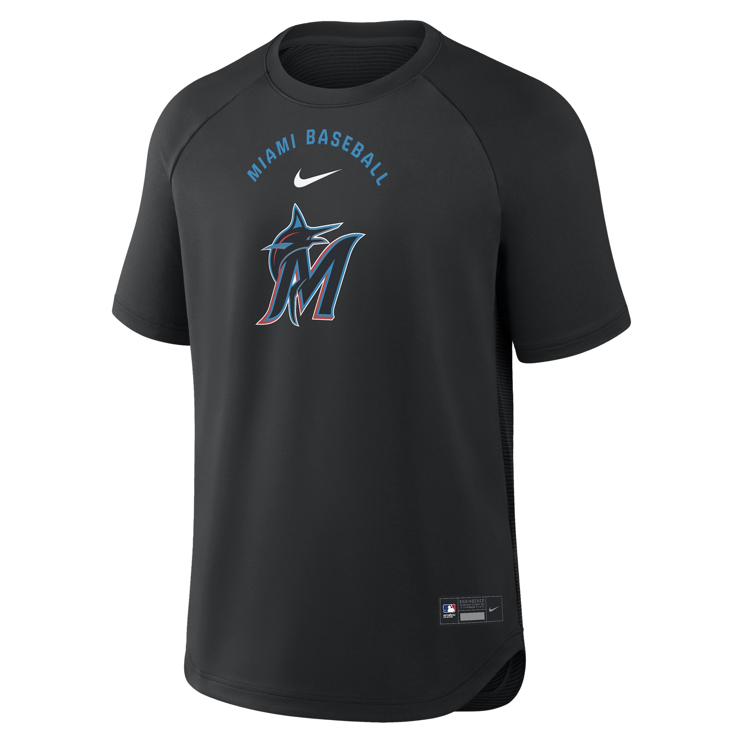 Miami Marlins Authentic Collection Batting Practice Pregame Nike Men's Dri-FIT MLB Top by NIKE