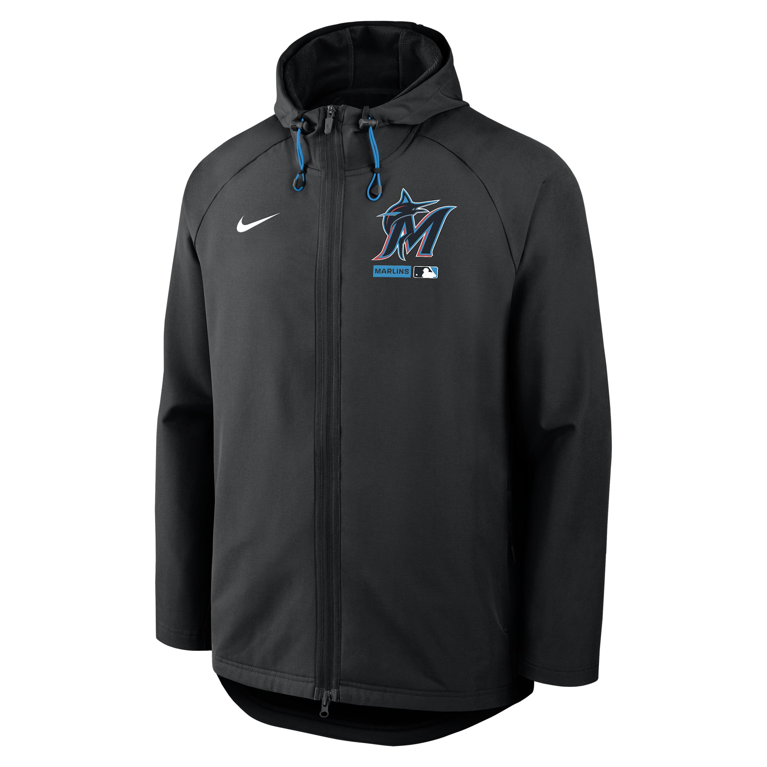 Miami Marlins Authentic Collection Nike Men's Therma-FIT MLB Full-Zip Hooded Jacket by NIKE