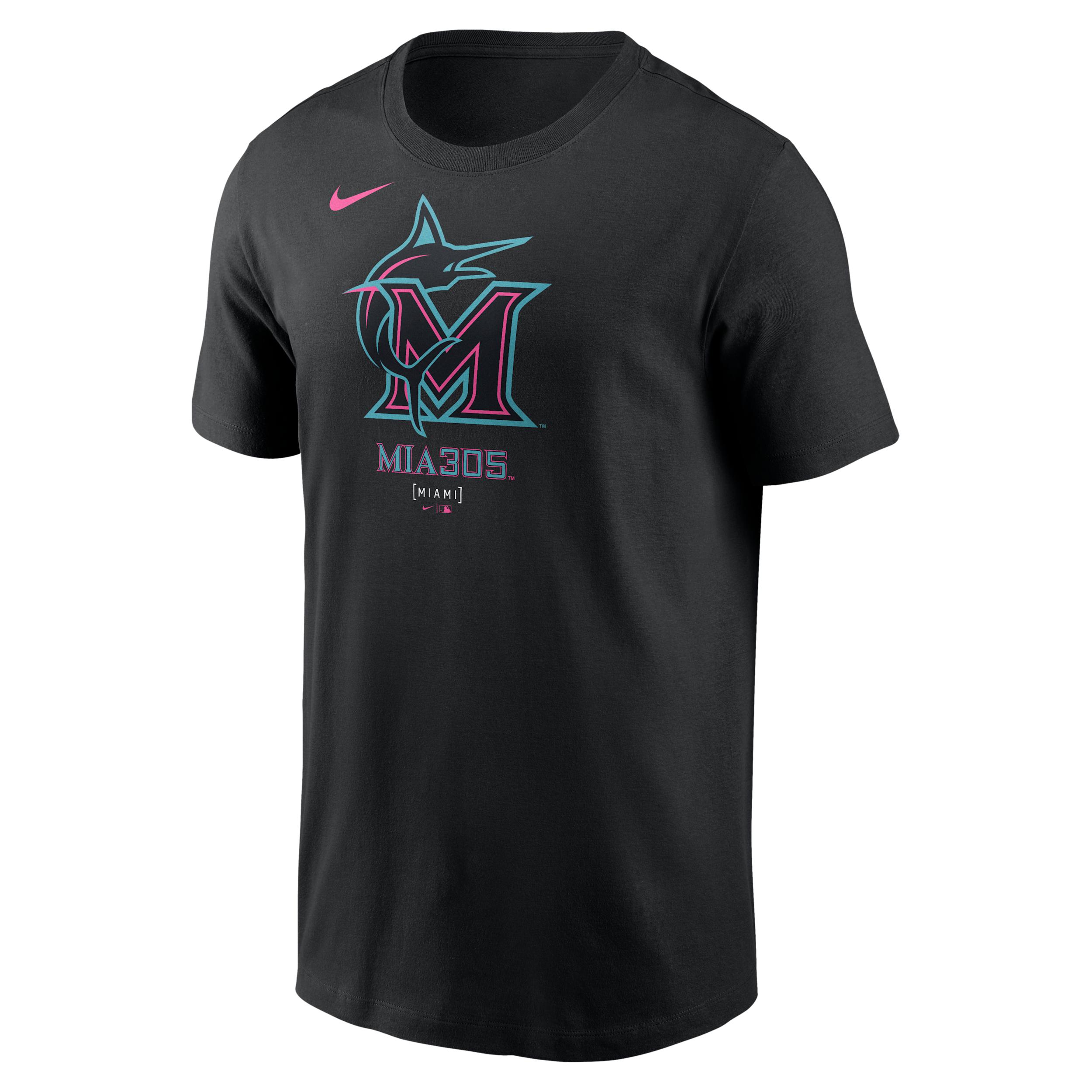 Miami Marlins City Connect Large Logo Nike Men's MLB T-Shirt by NIKE