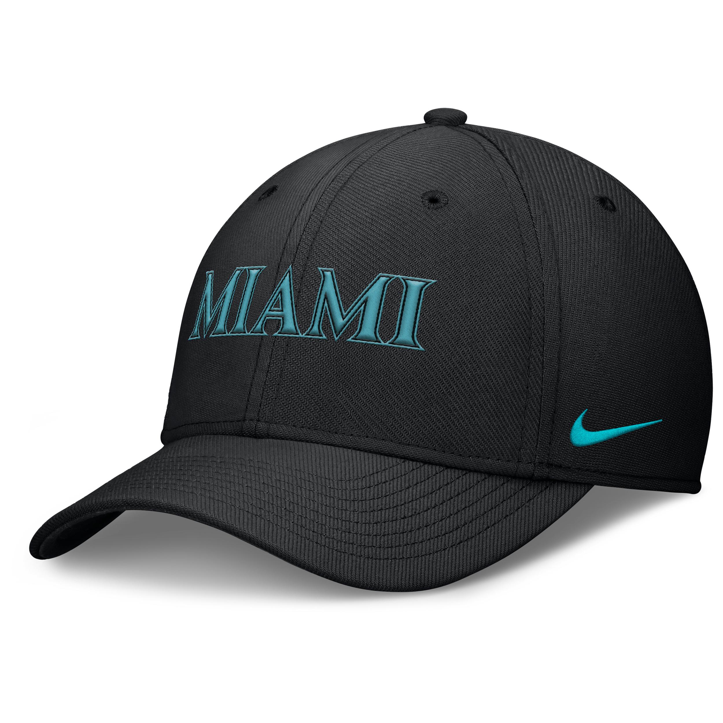 Miami Marlins City Connect Rise Swoosh Nike Men's Dri-FIT MLB Hat by NIKE