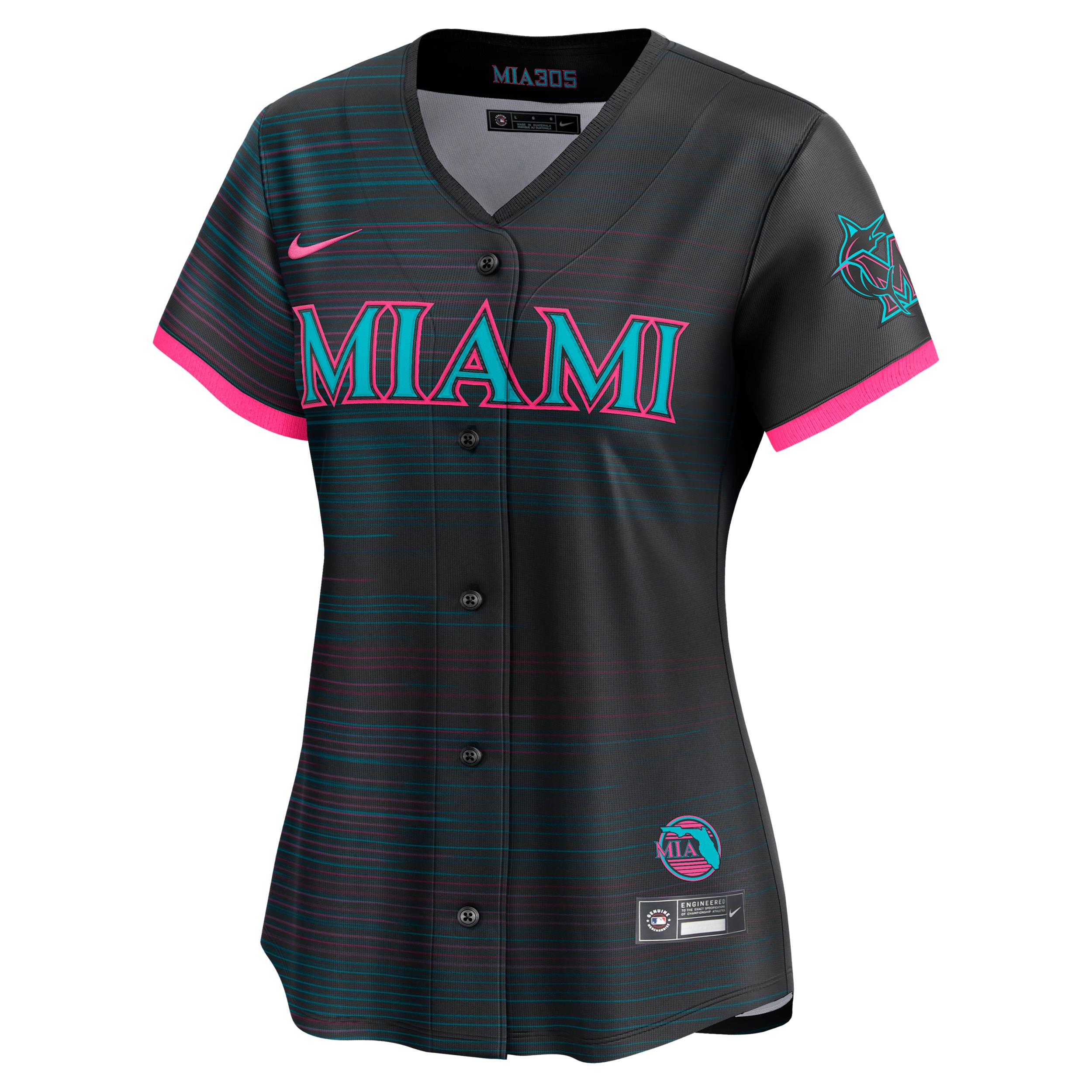 Miami Marlins City Connect Womenâs Nike Women's Dri-FIT ADV MLB Limited Jersey by NIKE