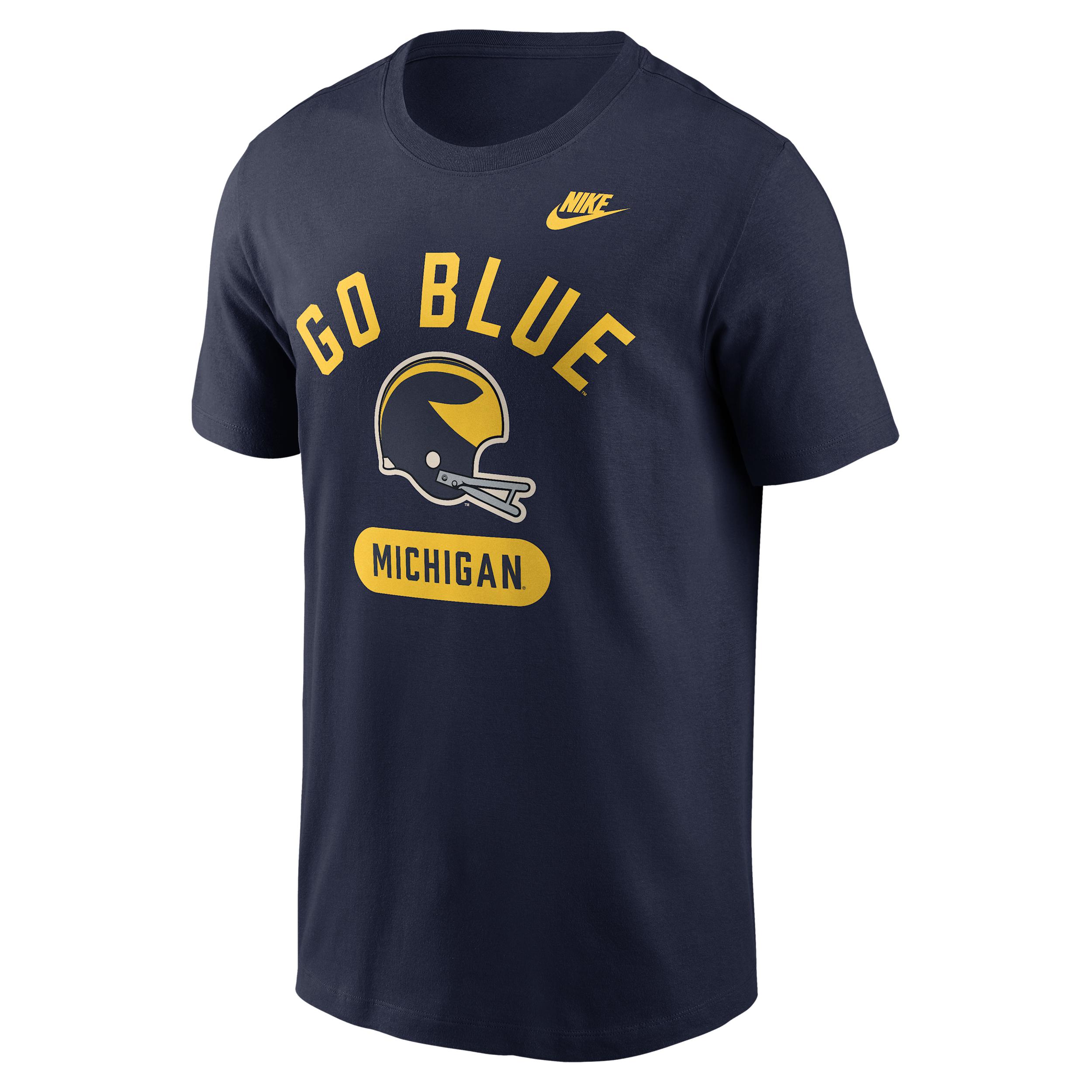 Michigan Legacy Arch Helmet Nike Men's College T-Shirt by NIKE