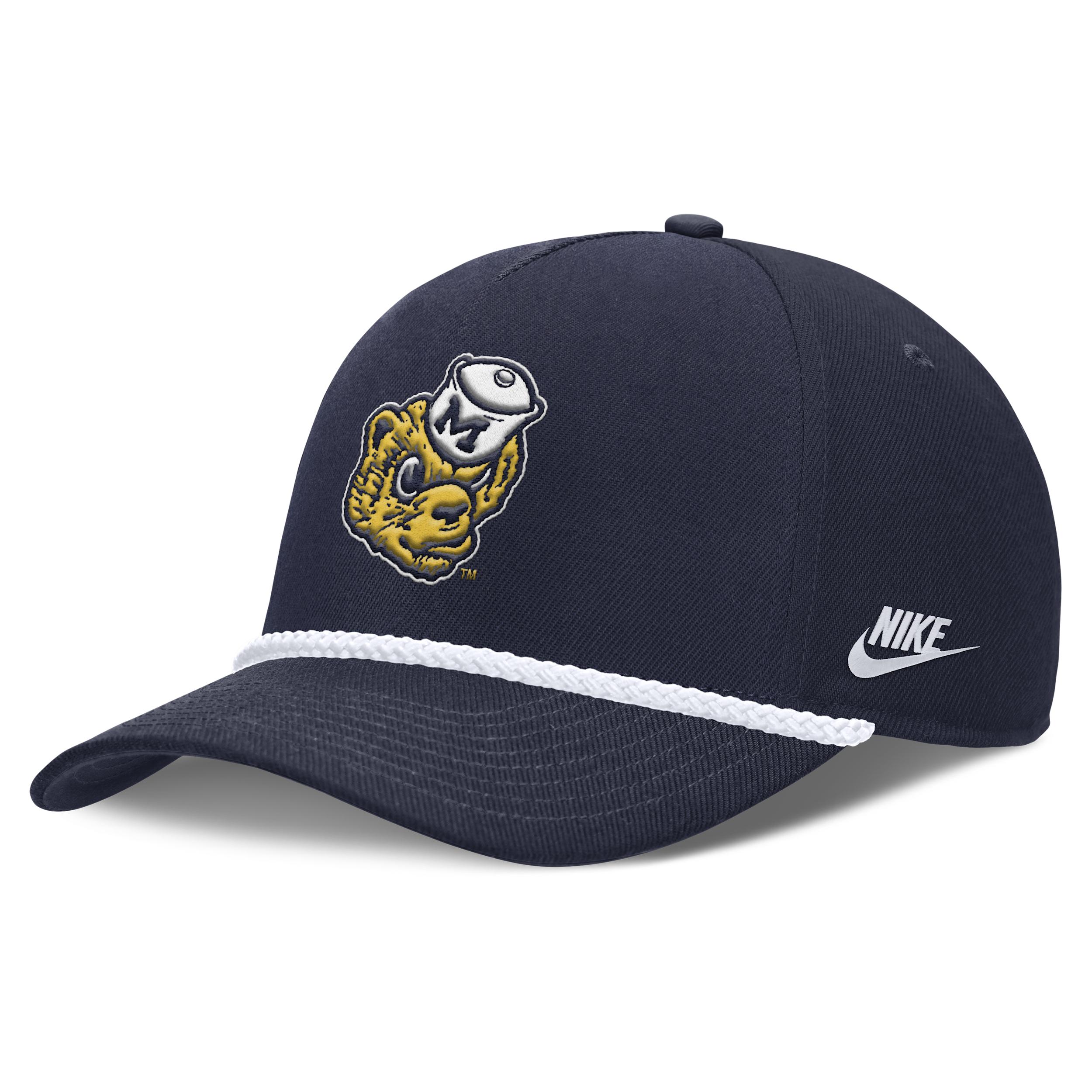 Michigan Legacy Basketball Rope Rise Nike Unisex College Adjustable Hat by NIKE