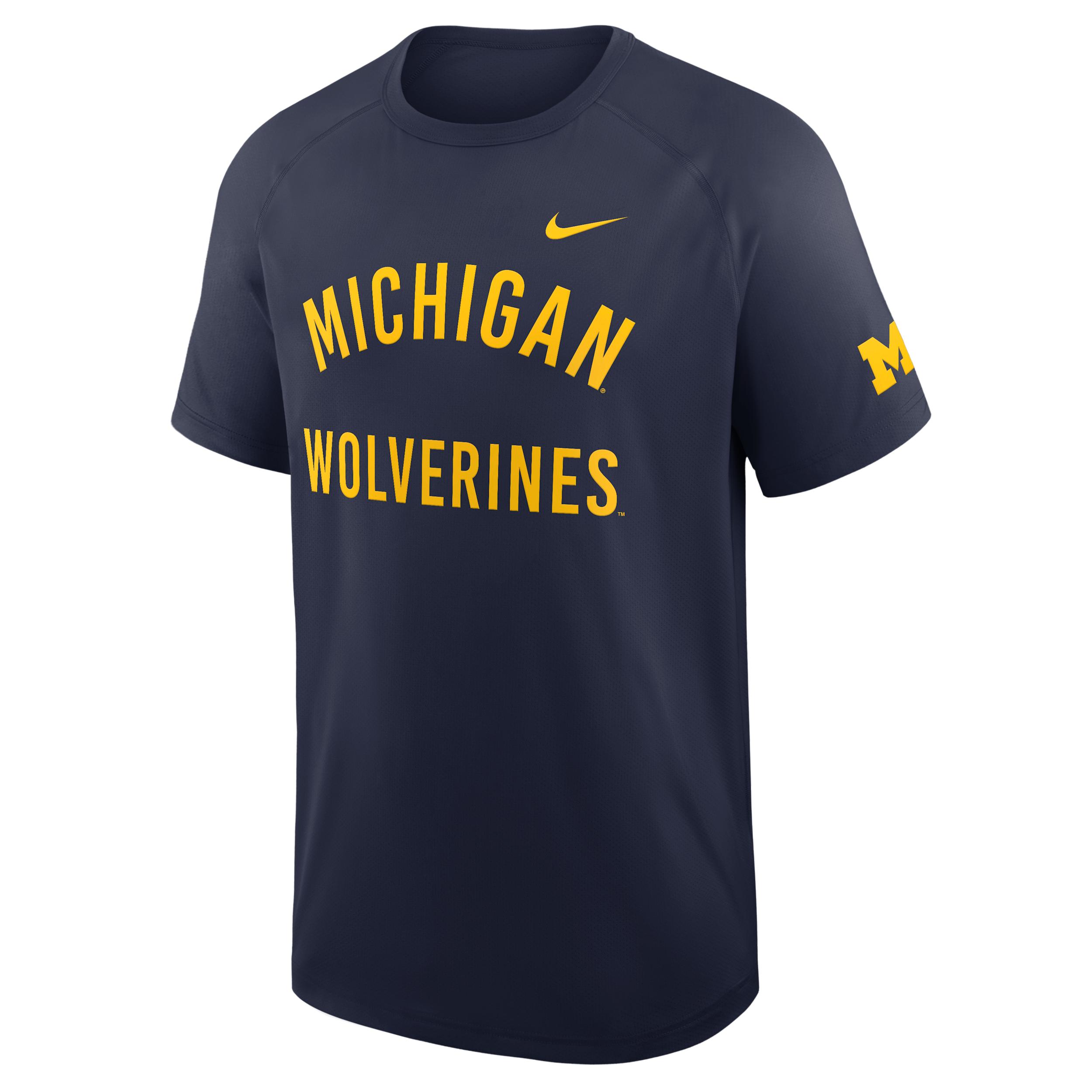 Michigan Premium Performance Nike Men's Dri-FIT College T-Shirt by NIKE Michigan Premium Performance Nike Men's Dri-FIT College T-Shirt by NIKE