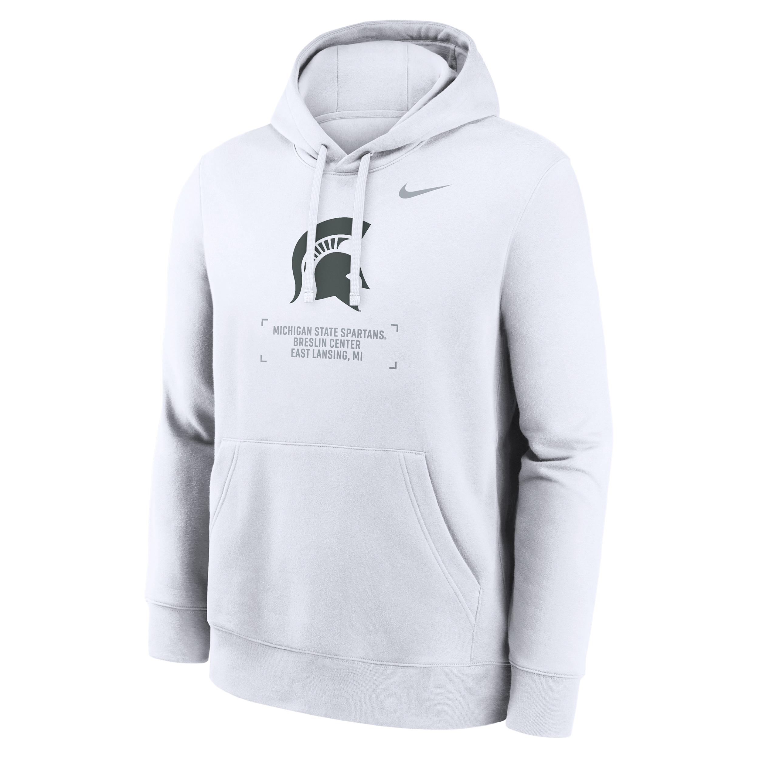 Michigan State Club Basketball 2-Hit Nike Men's College Pullover Hoodie by NIKE