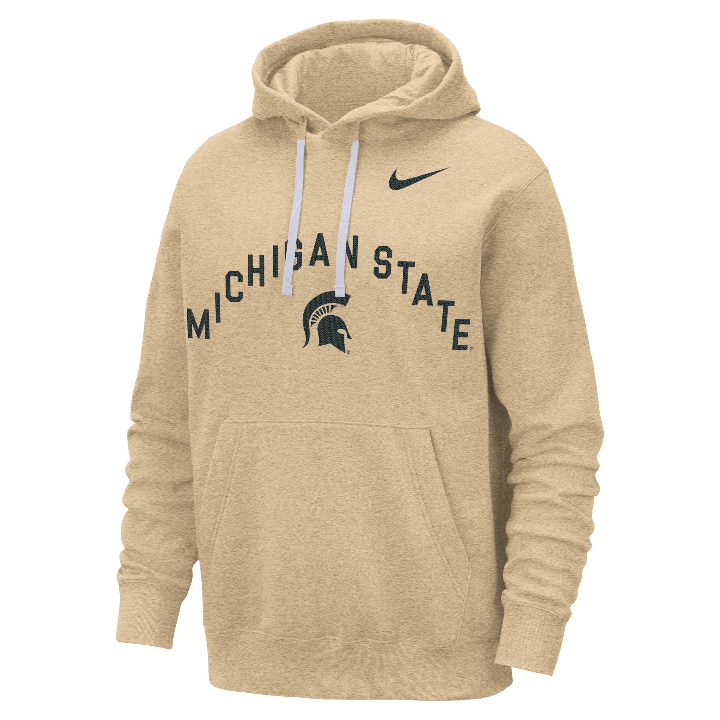 Michigan State Club Fleece Nike Men's College Pullover Hoodie by NIKE