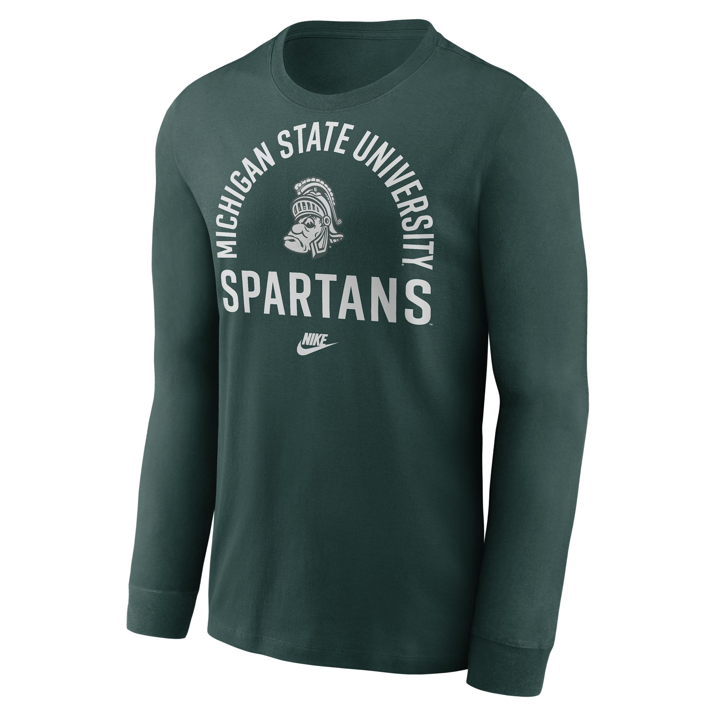 Michigan State Legacy Arched Logo Nike Men's College Long-Sleeve T-Shirt by NIKE