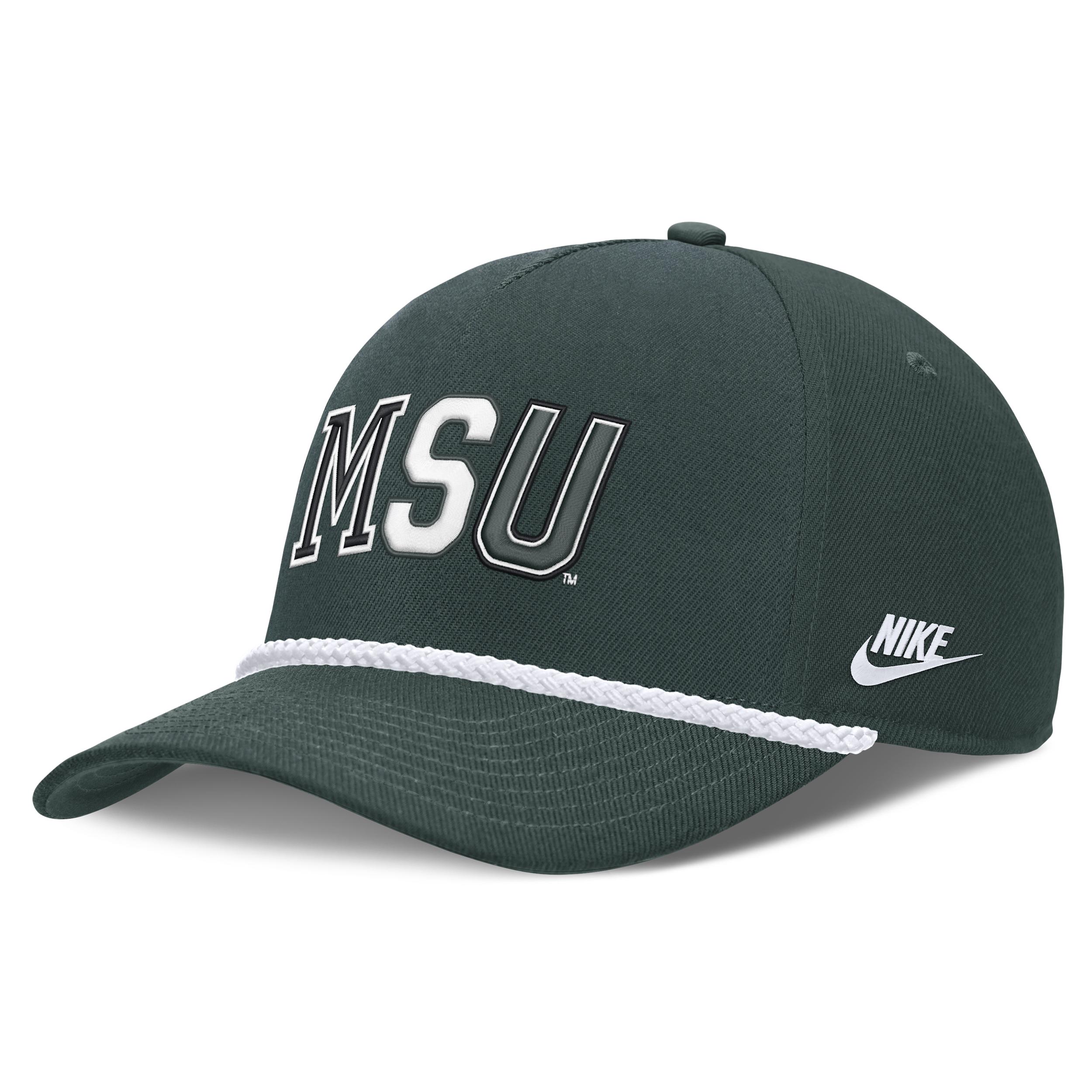 Michigan State Legacy Basketball Rope Rise Nike Unisex College Adjustable Hat by NIKE