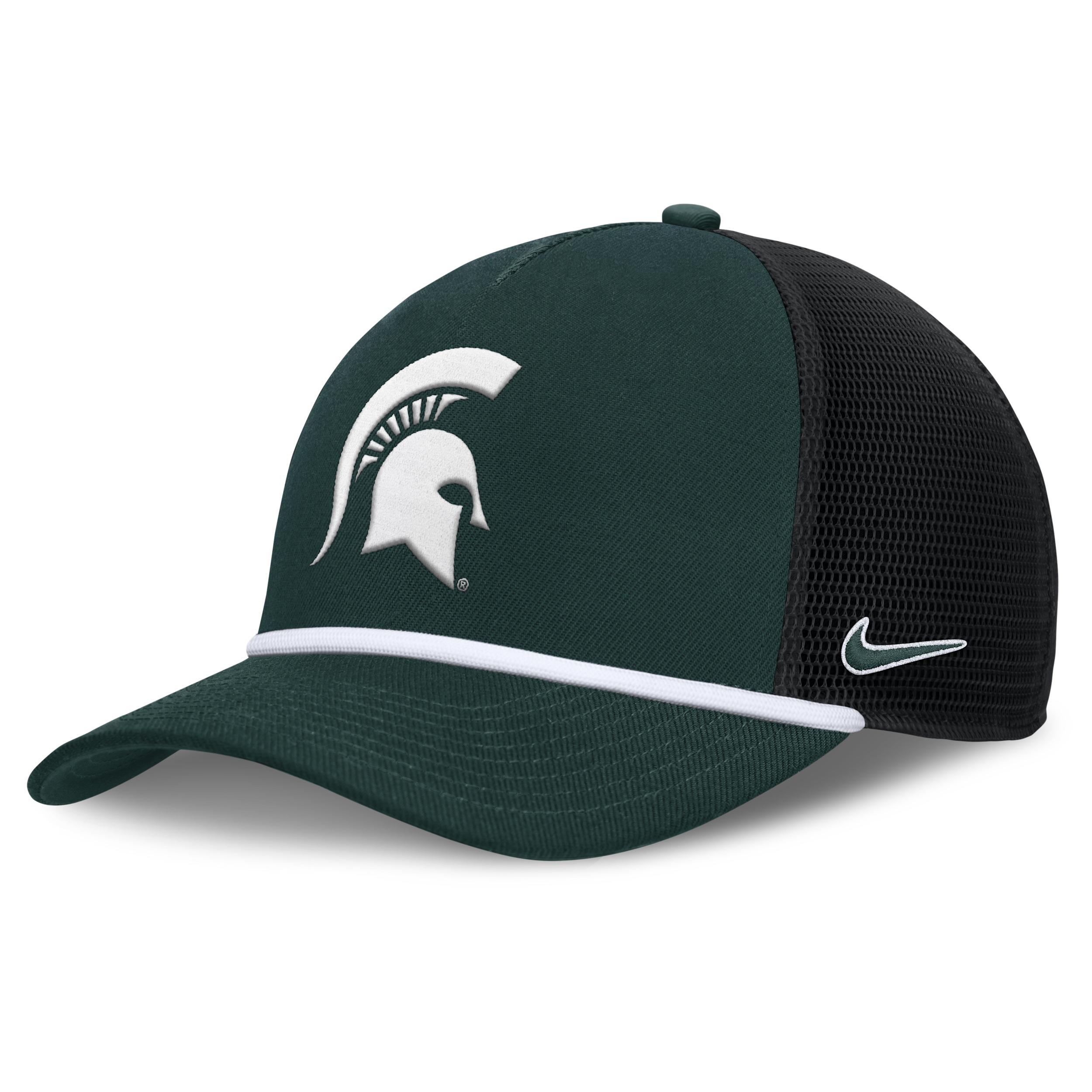Michigan State Primetime Rise Nike Men's College Trucker Adjustable Hat by NIKE