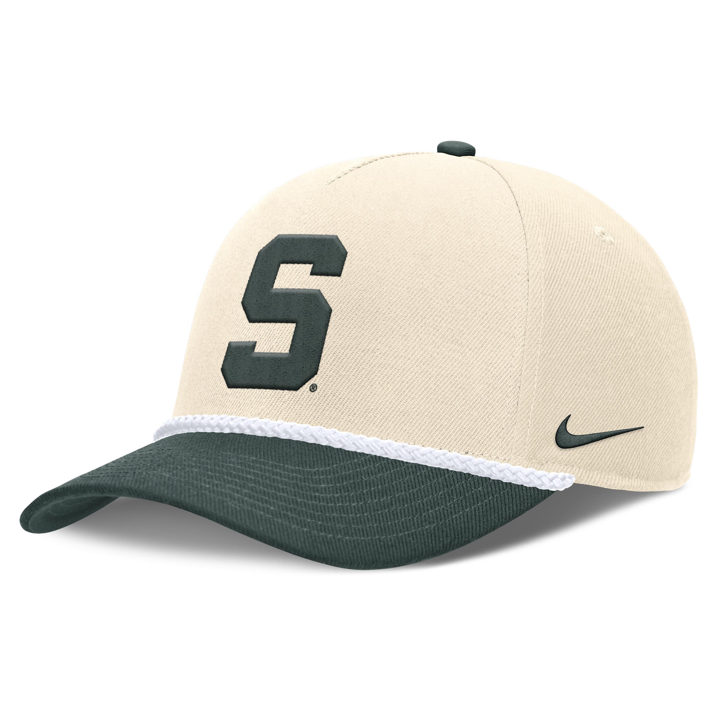 Michigan State Primetime Rope 2-Tone Rise Nike Unisex College Adjustable Hat by NIKE