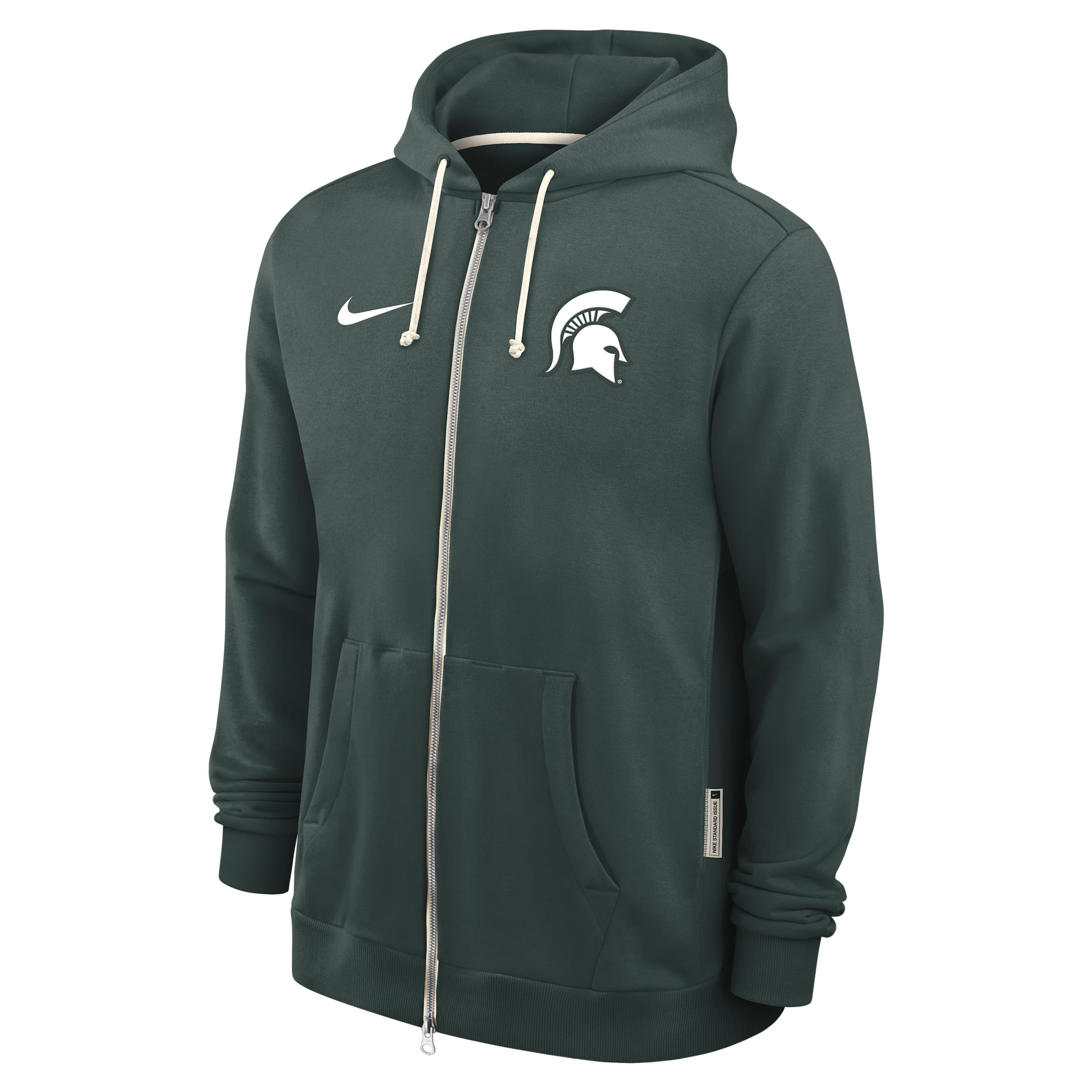 Michigan State Sideline Nike Men's Dri-FIT College Full-Zip Hoodie by NIKE