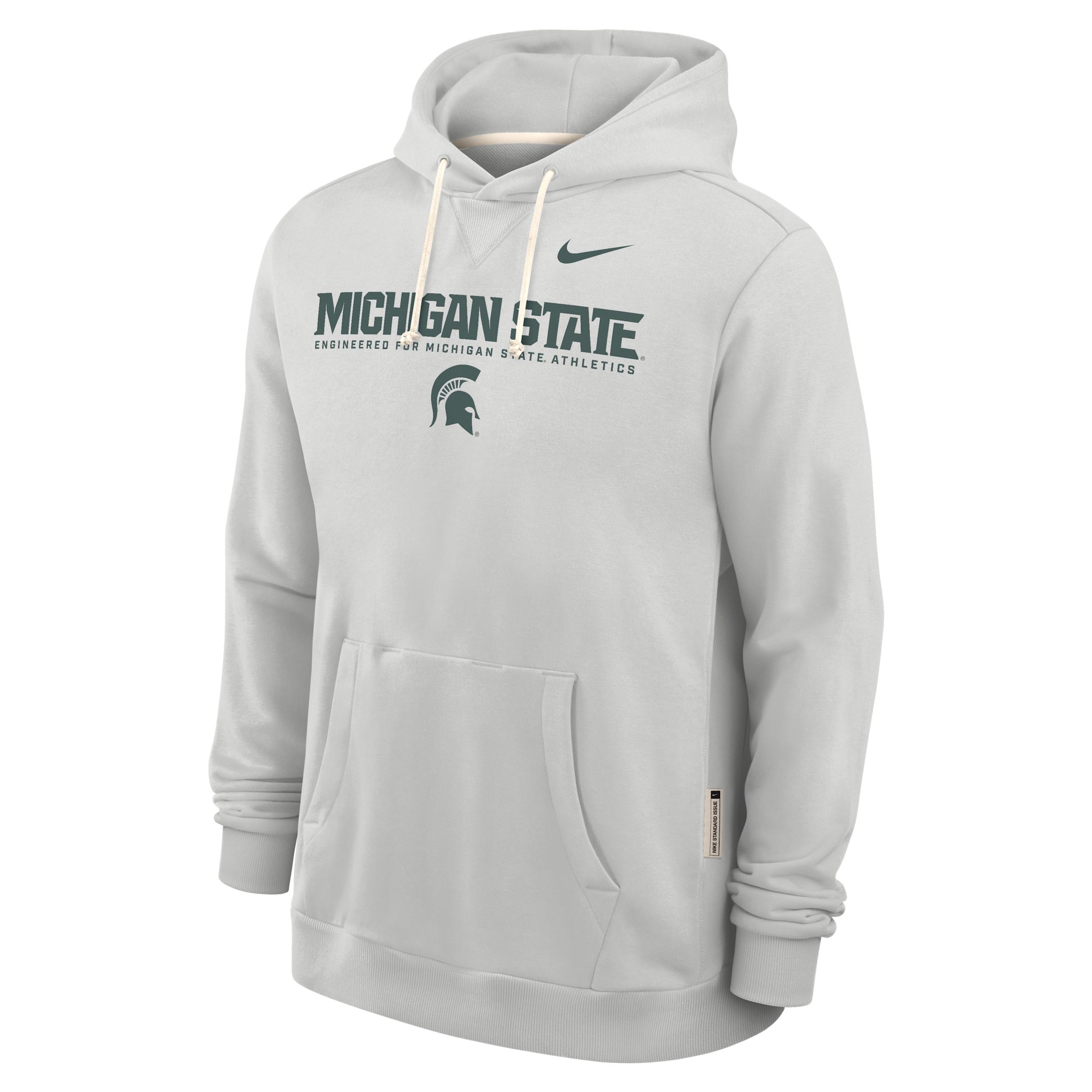 Michigan State Sideline Nike Men's Dri-FIT College Pullover Hoodie by NIKE