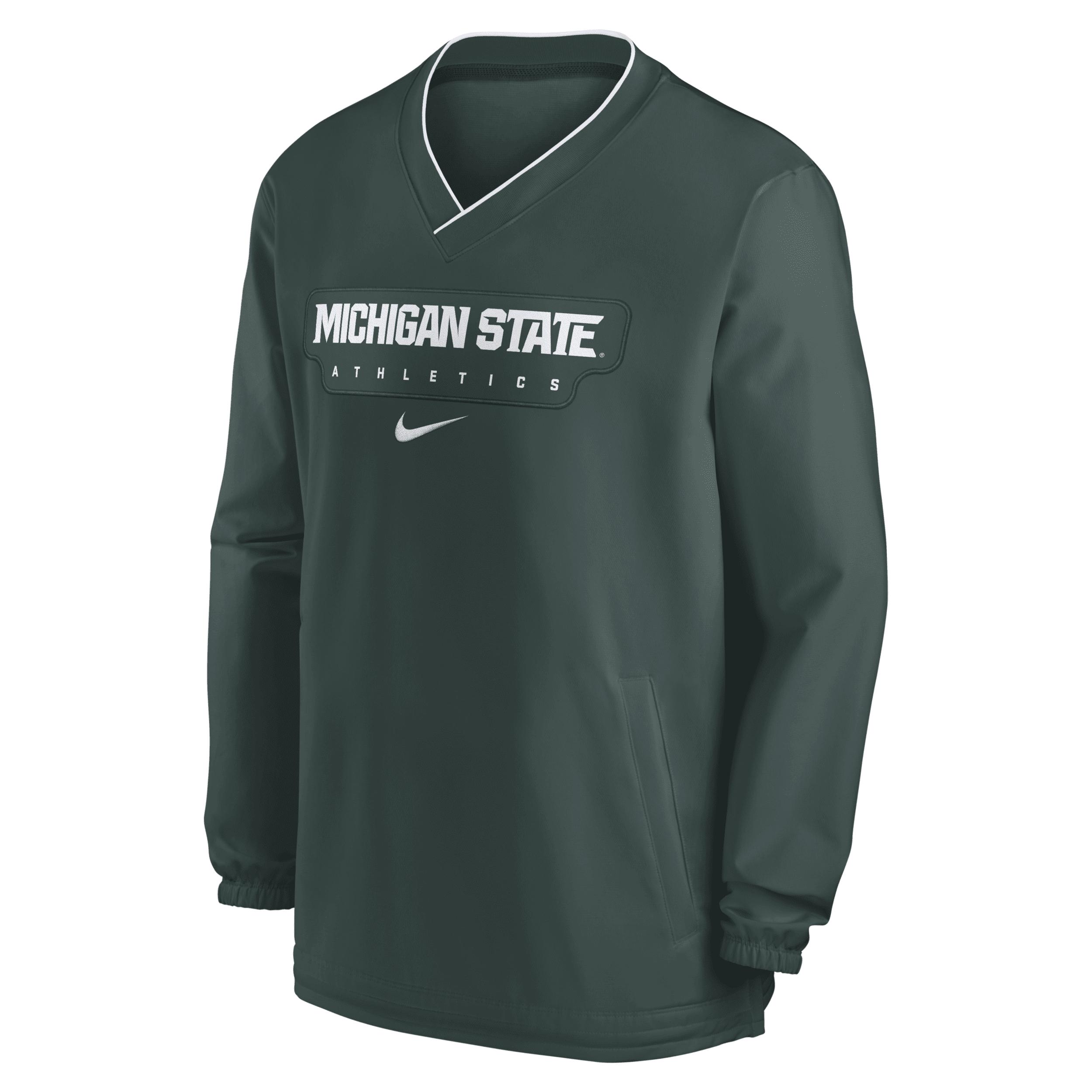 Michigan State Spartans Sideline Nike Men's College Long-Sleeve Windshirt by NIKE