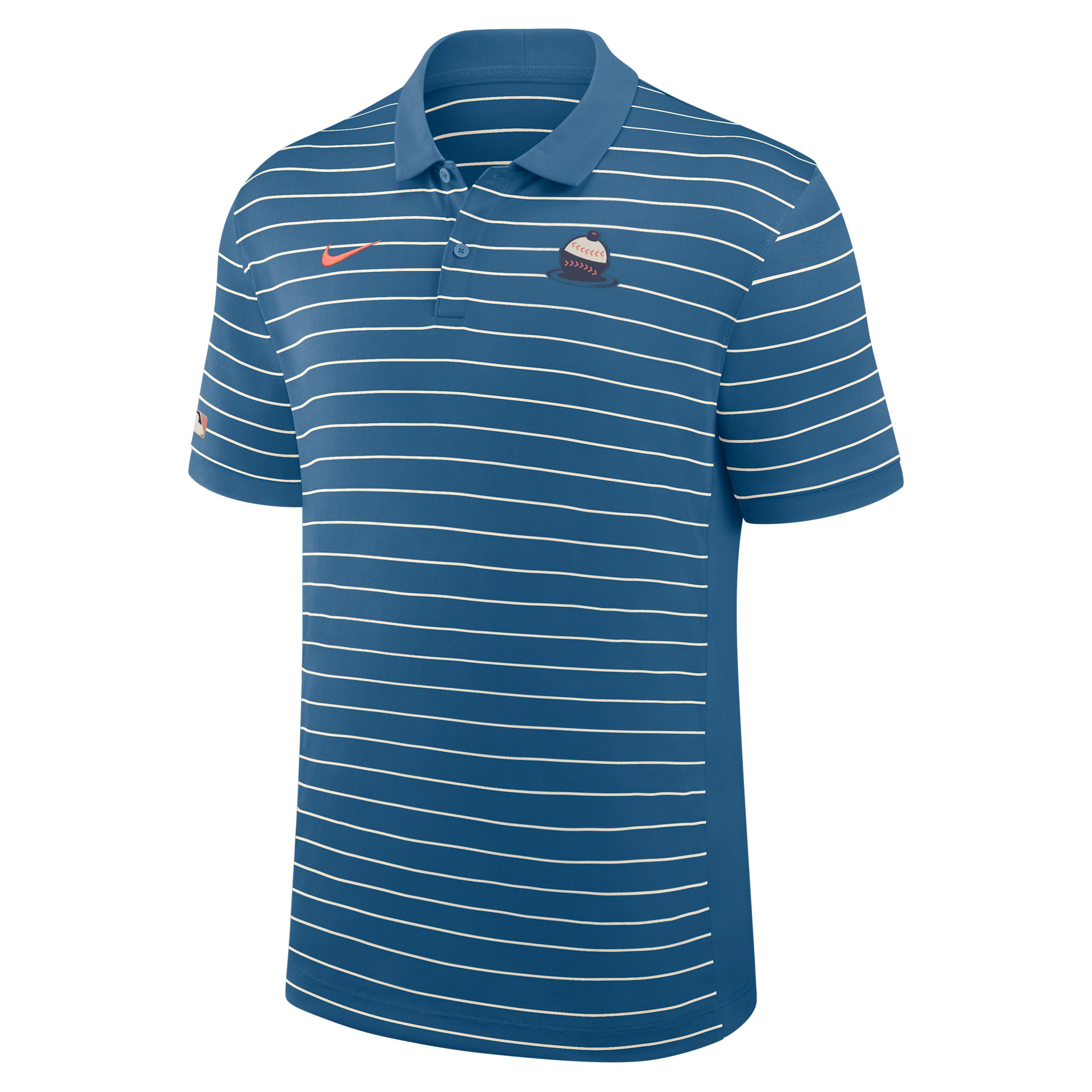 Milwaukee Brewers City Connect Striped Victory Nike Men's Dri-FIT MLB Polo by NIKE