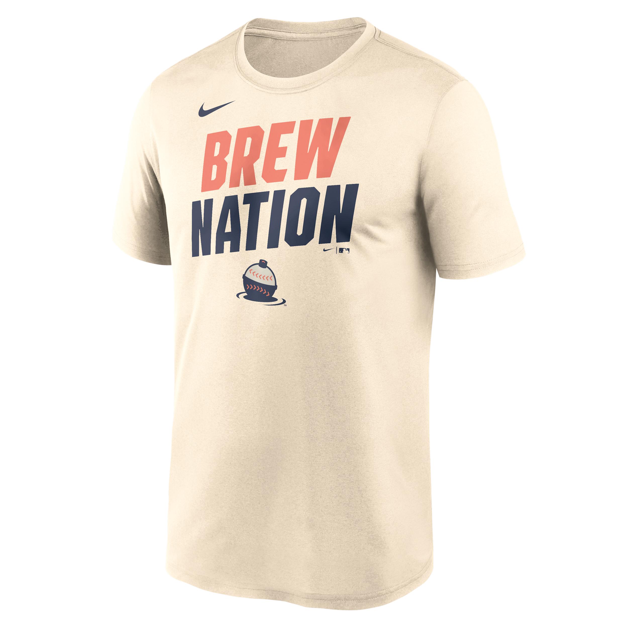 Milwaukee Brewers City Connect Team Phrase Script Nike Men's Dri-FIT MLB T-Shirt by NIKE