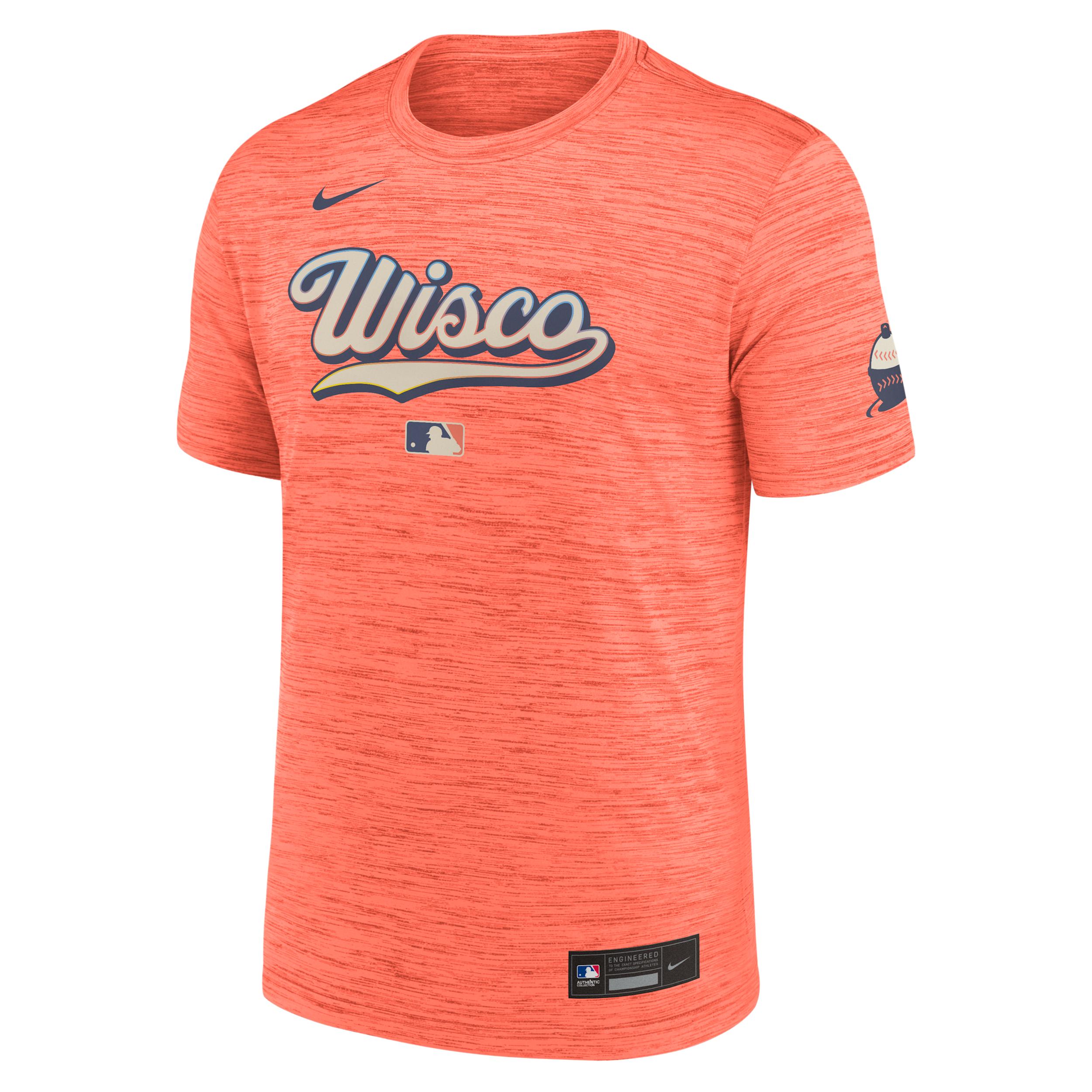 Milwaukee Brewers City Connect Velocity Nike Men's Dri-FIT MLB T-Shirt by NIKE