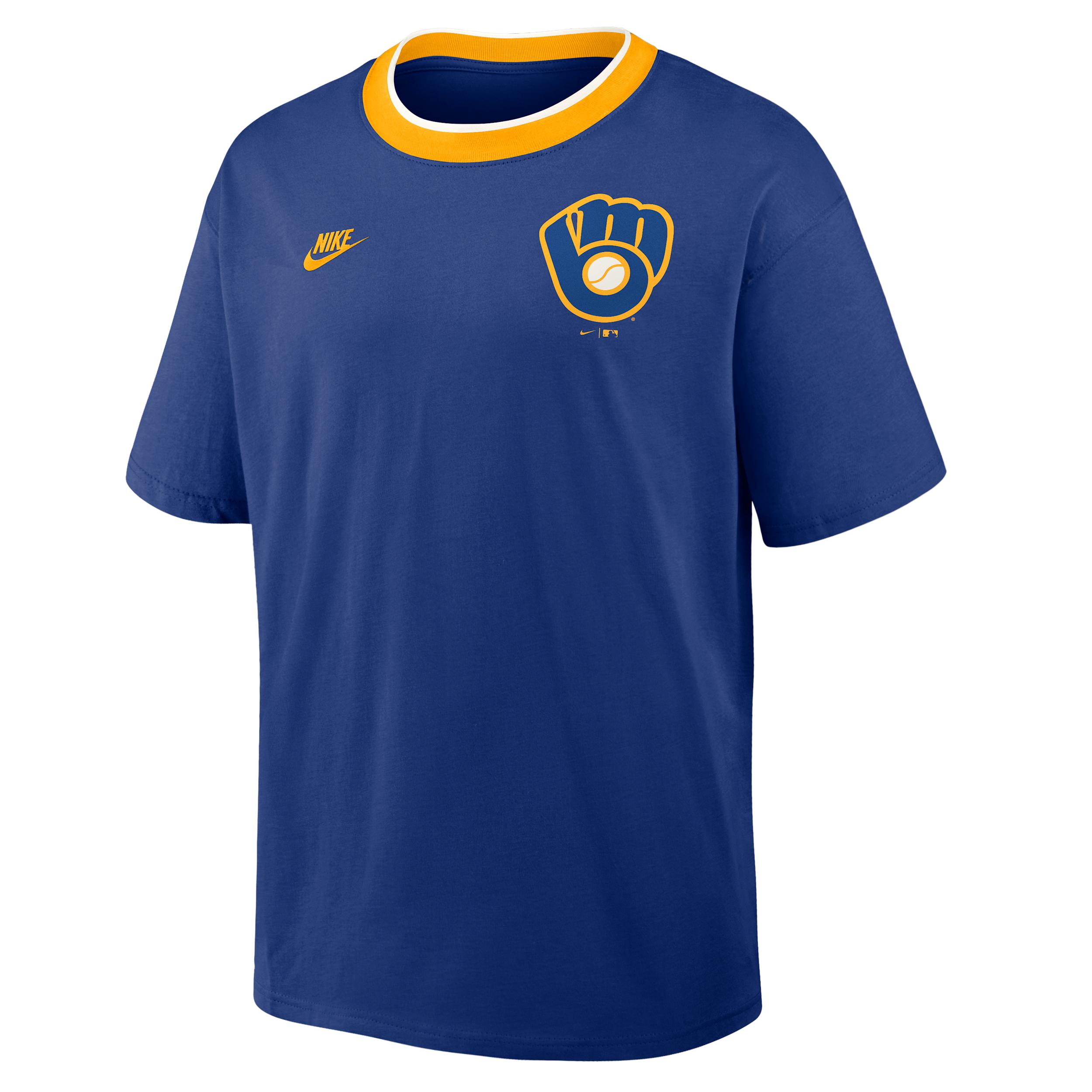 Milwaukee Brewers Cooperstown Ringer Nike Men's MLB T-Shirt by NIKE