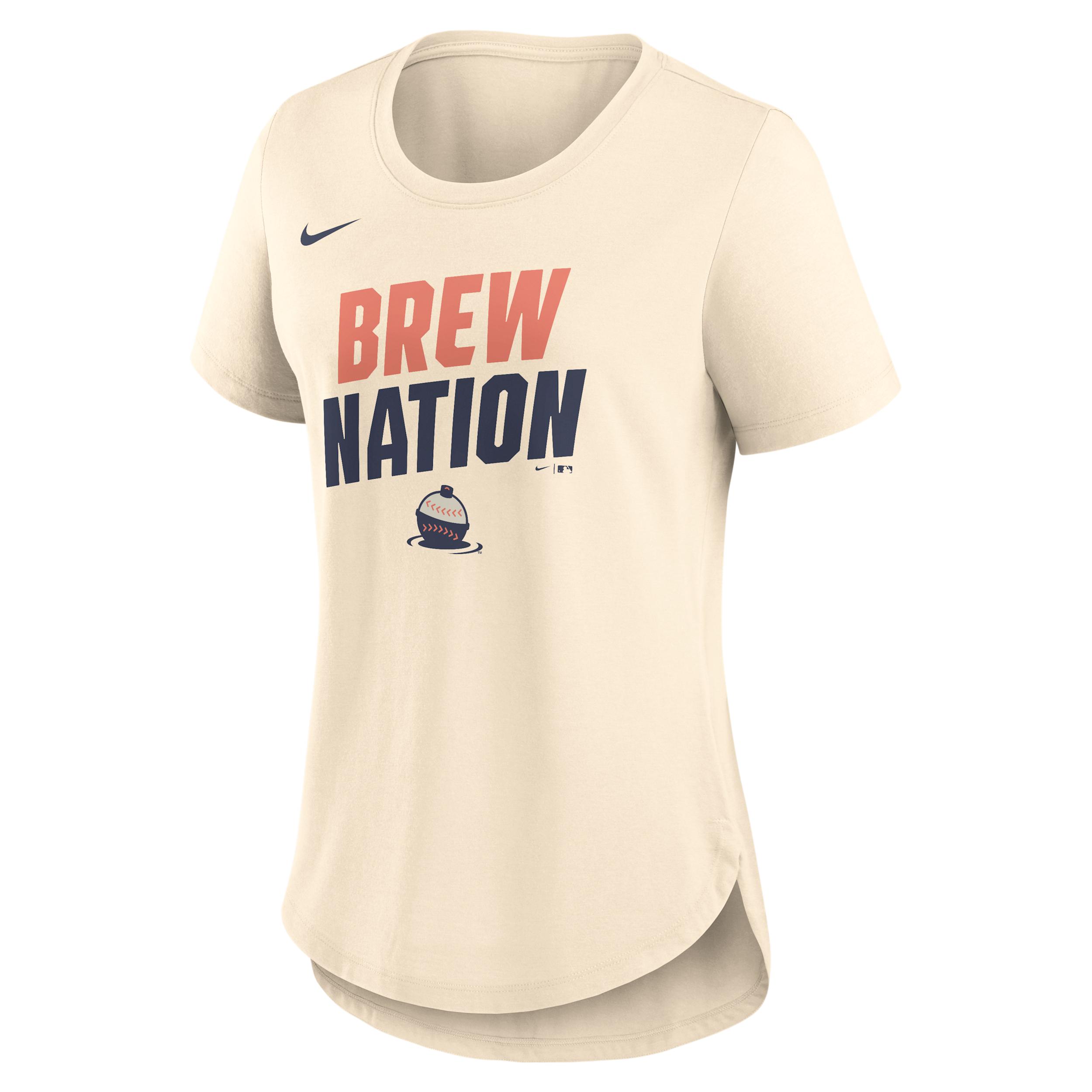 Milwaukee Brewers Team Phrase City Connect Lockup Nike Women's MLB T-Shirt by NIKE