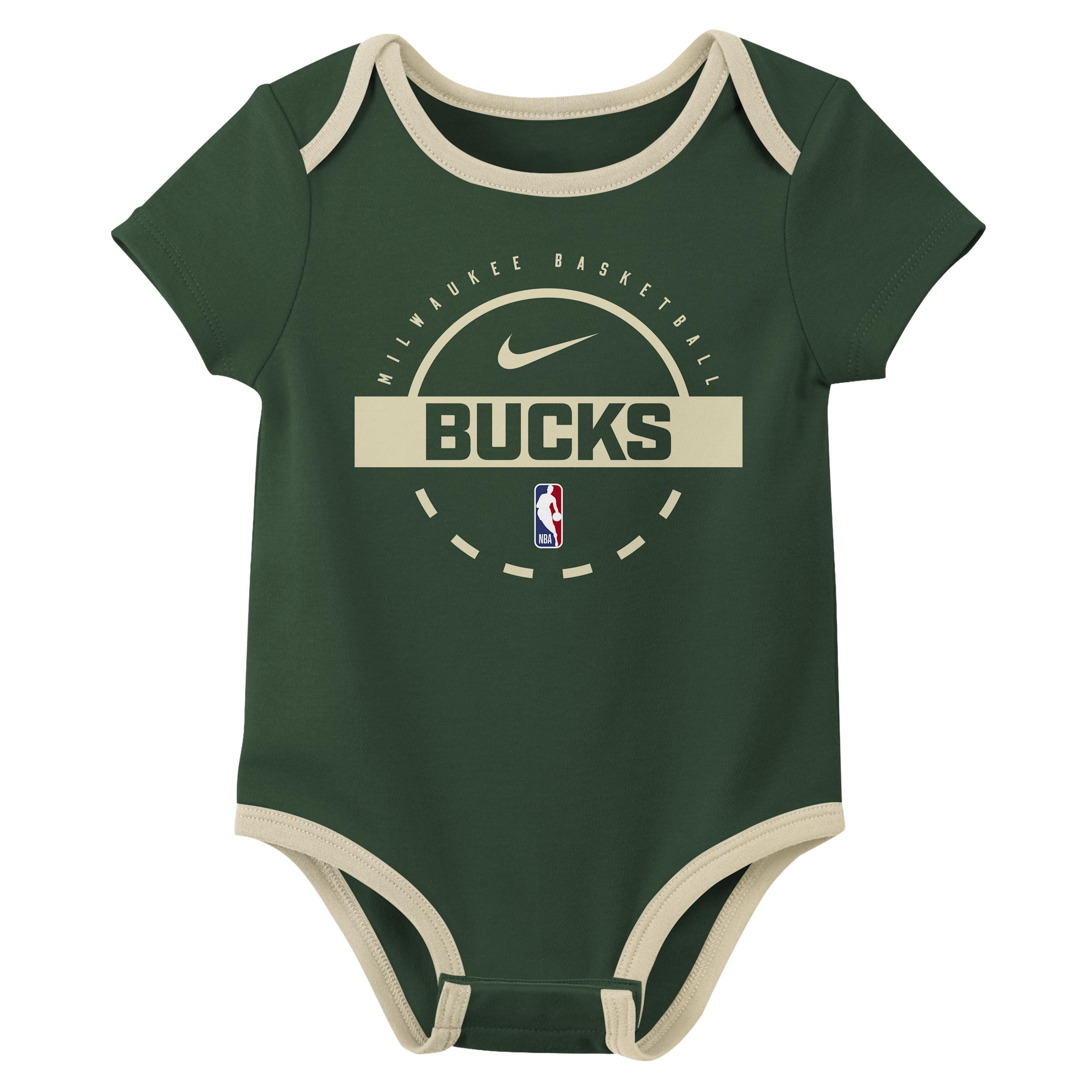 Milwaukee Bucks Baby Nike NBA Bodysuit Set (2-Pack) by NIKE