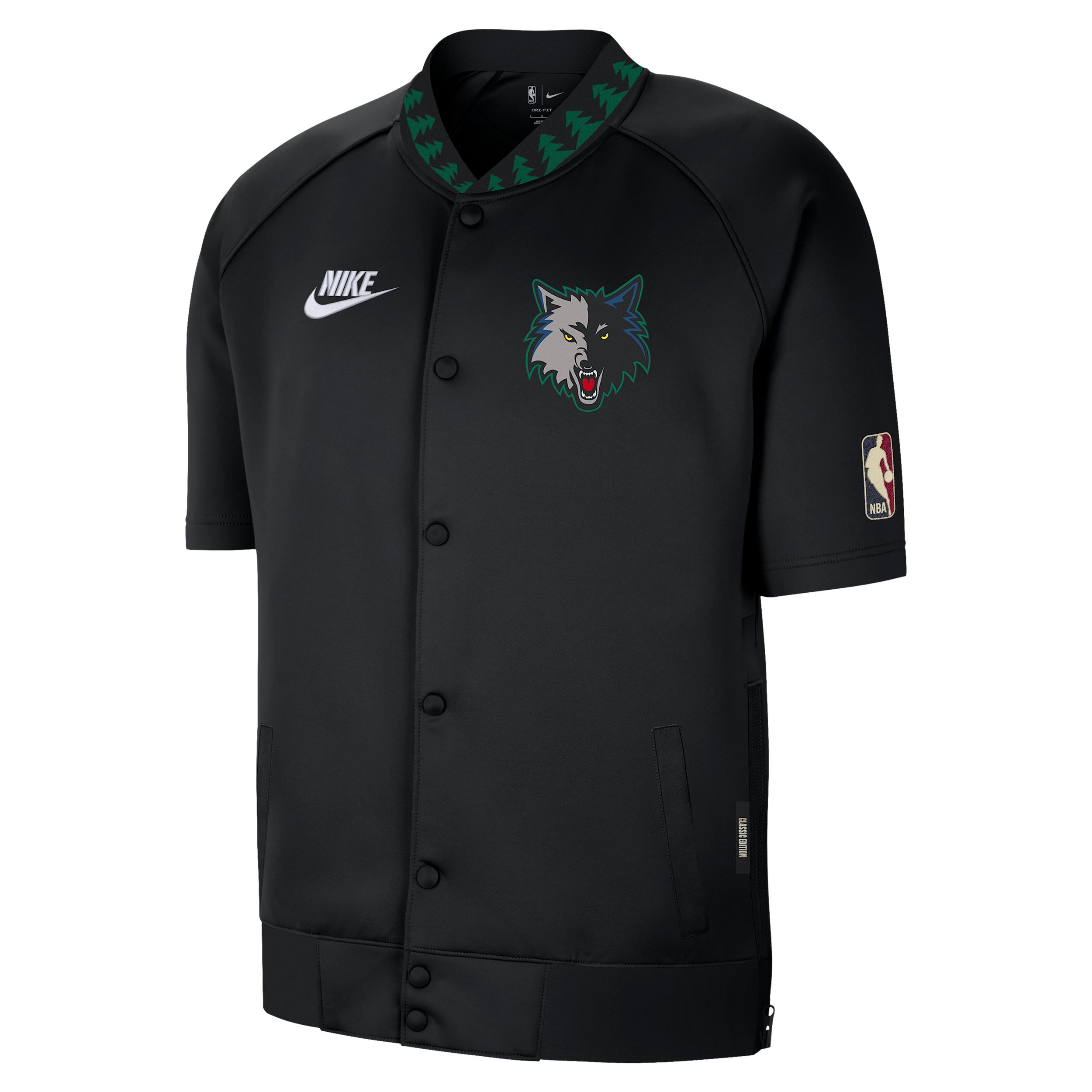 Minnesota Timberwolves Hardwood Classics Nike Men's Dri-FIT NBA Short-Sleeve Jacket by NIKE