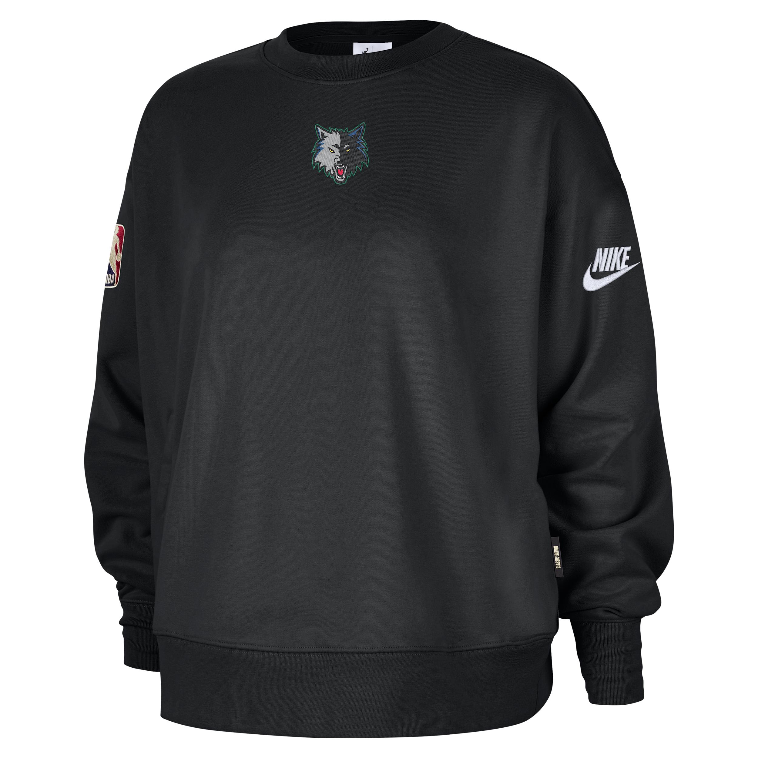 Minnesota Timberwolves Hardwood Classics Nike Women's NBA Phoenix Fleece Premium Crewneck Sweatshirt by NIKE
