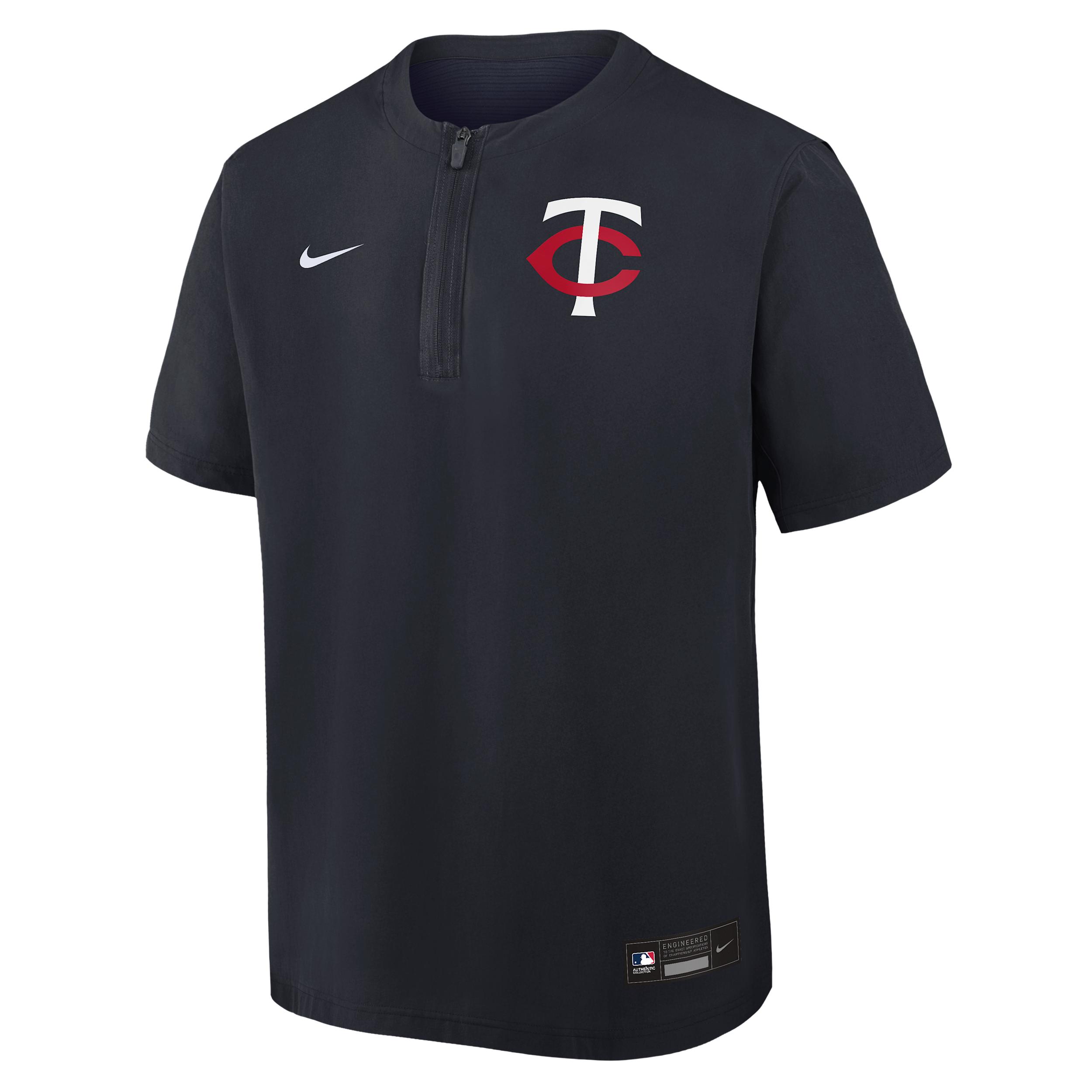 Minnesota Twins Authentic Collection Nike Men's Dri-FIT MLB 1/4-Zip Short-Sleeve Windshirt by NIKE