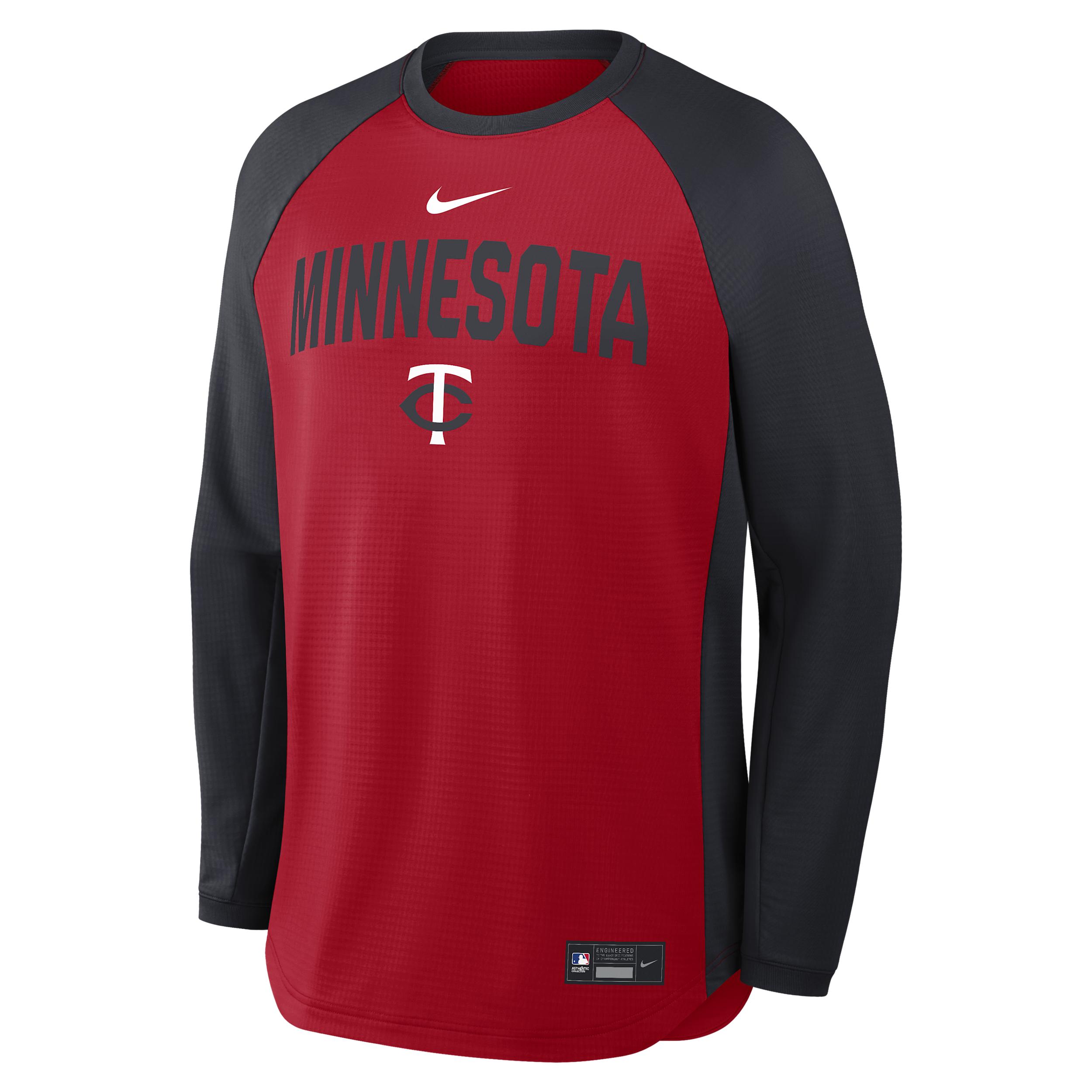 Minnesota Twins Authentic Collection Nike Men's Dri-FIT Pullover Crew by NIKE