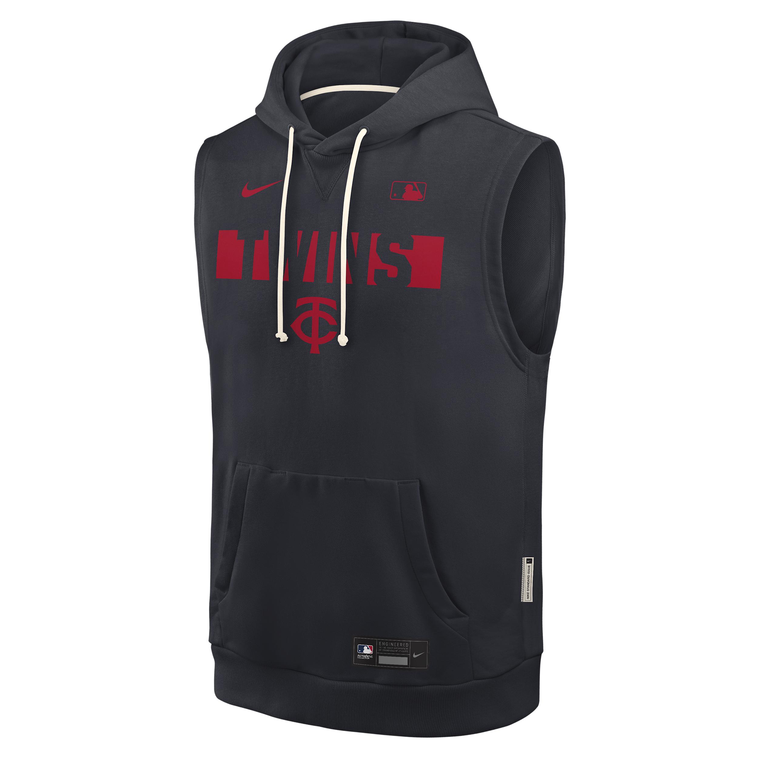 Minnesota Twins Authentic Collection Standard Issue Nike Men's Dri-FIT MLB Sleeveless Pullover Hoodie by NIKE
