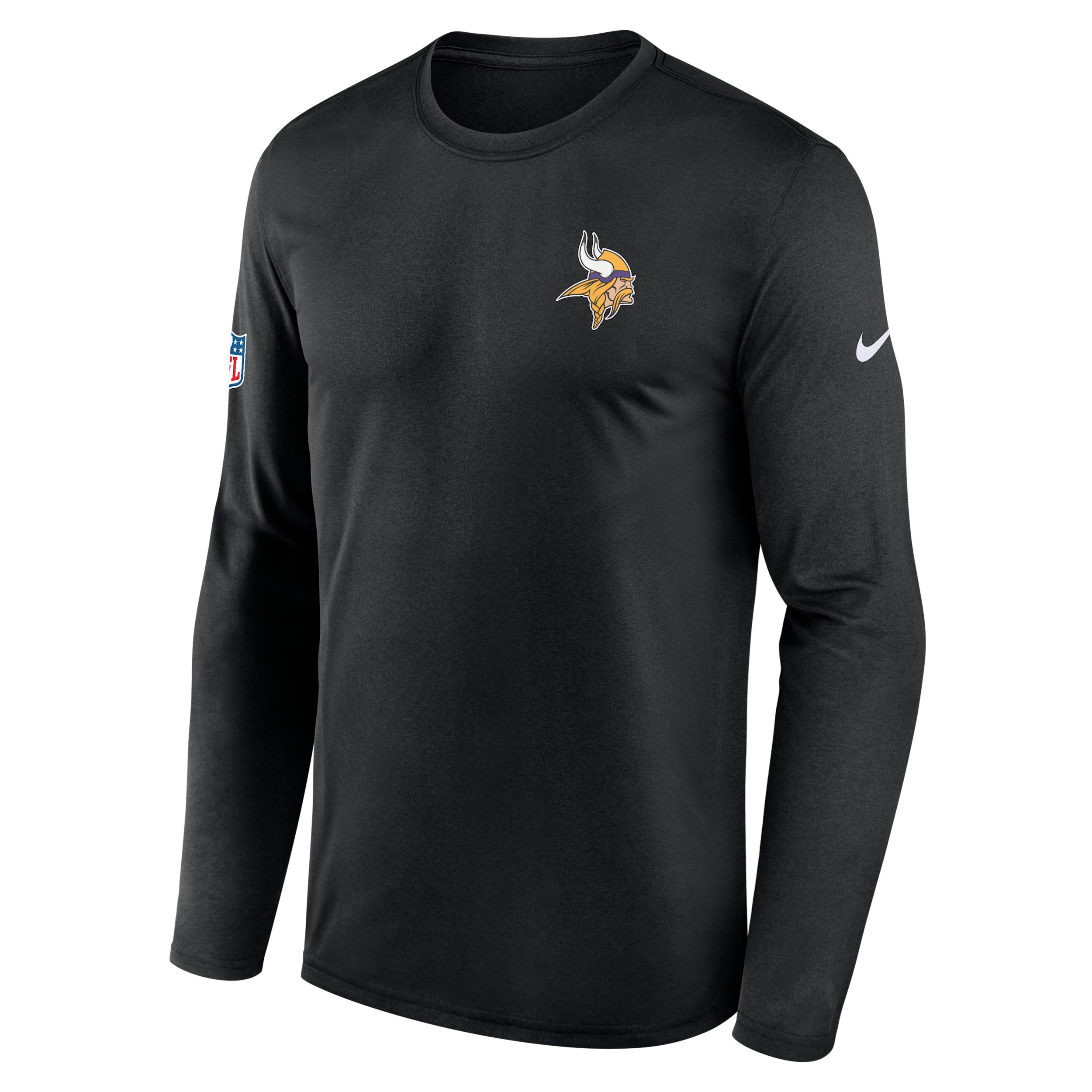 Minnesota Vikings Legend Small Logo Nike Men's Dri-FIT NFL Long-Sleeve T-Shirt by NIKE