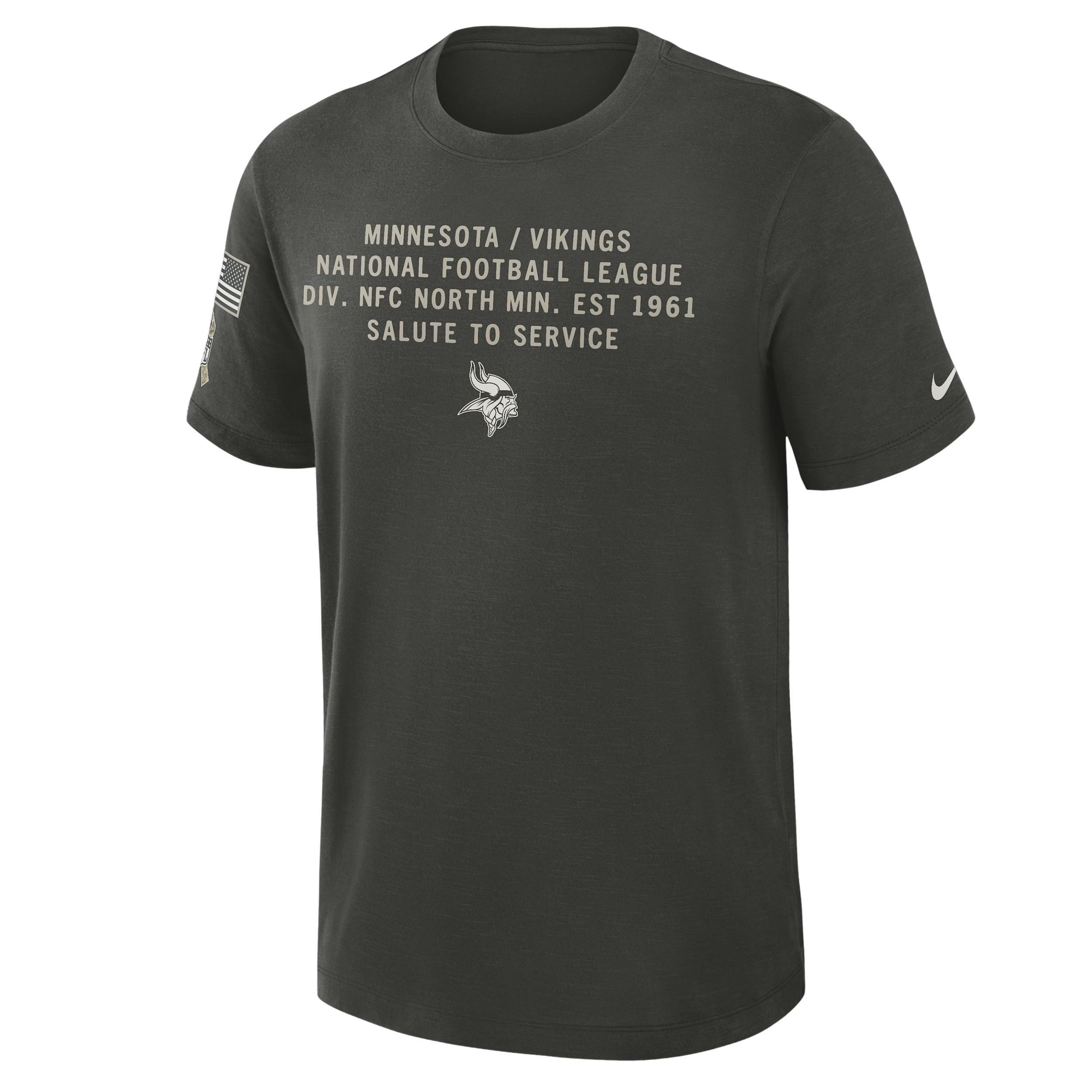 Minnesota Vikings Salute to Service Slub Nike Men's Dri-FIT NFL T-Shirt by NIKE