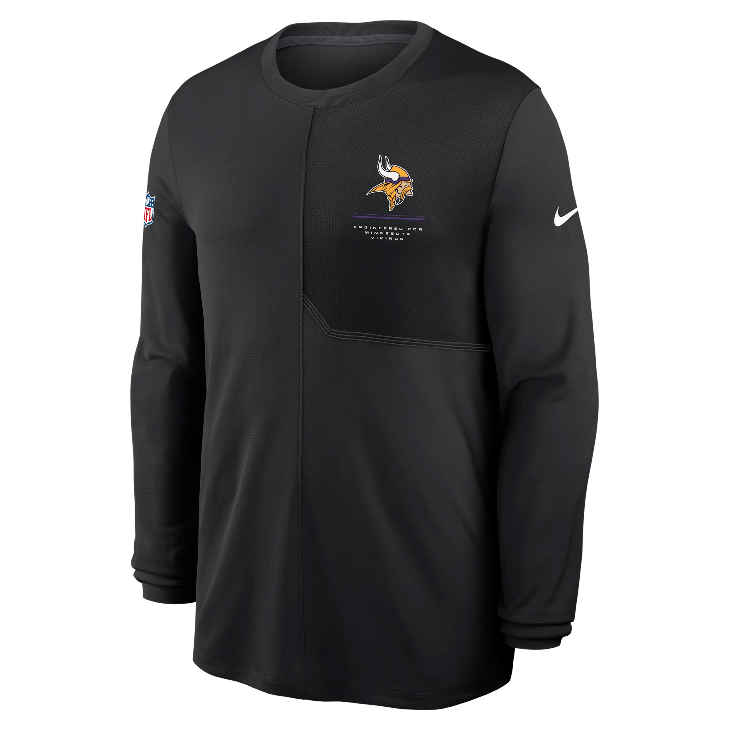 Minnesota Vikings Sideline Coach Nike Men's Dri-FIT NFL Long-Sleeve Top by NIKE